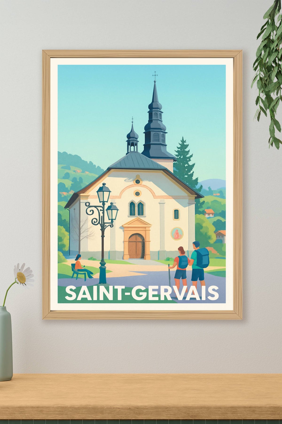 Affiche Saint-Gervais — Escapade au cœur des Alpes · poster d'art de Saint-Gervais
