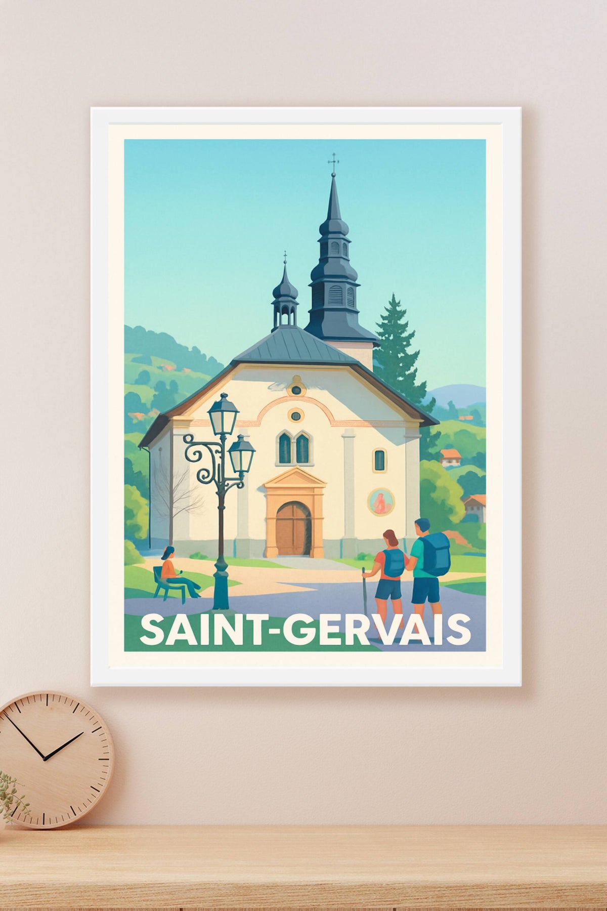 Affiche Saint-Gervais — Escapade au cœur des Alpes · poster d'art de Saint-Gervais