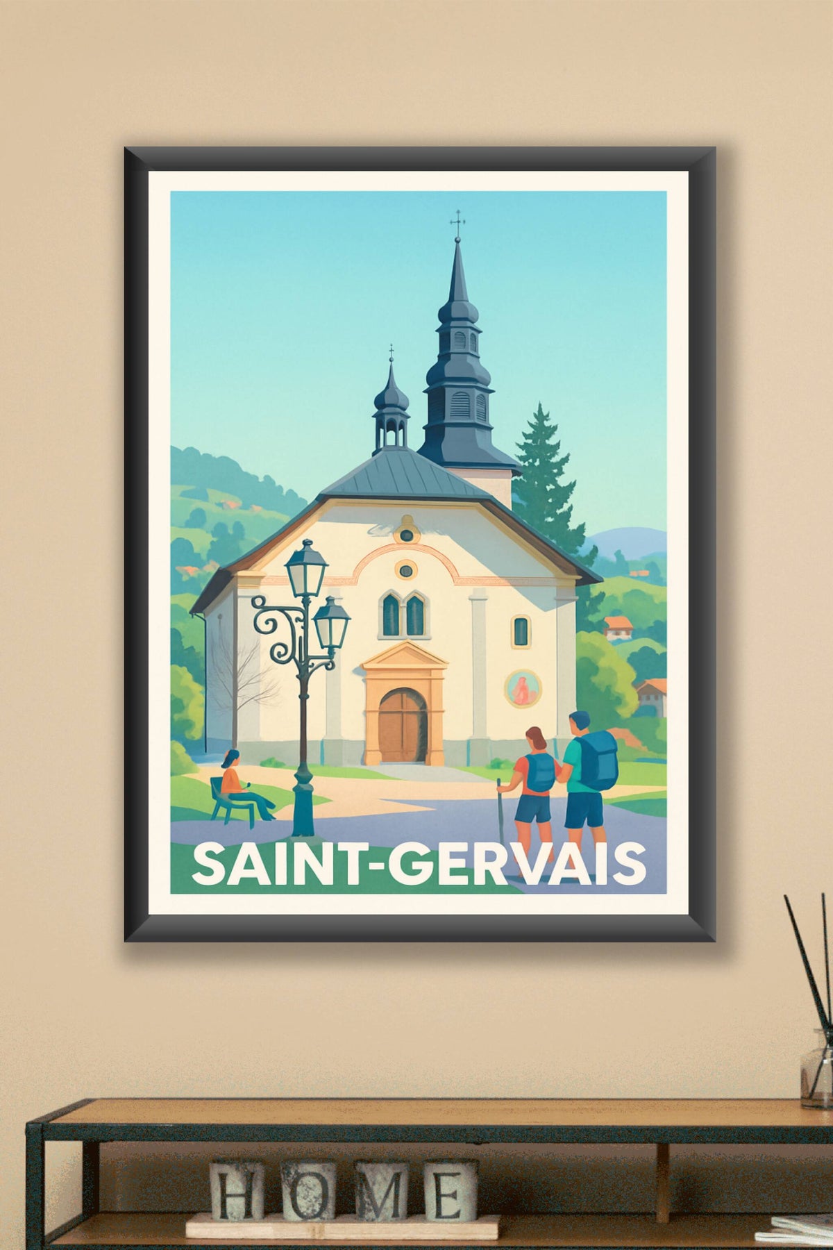 Affiche Saint-Gervais — Escapade au cœur des Alpes · poster d'art de Saint-Gervais