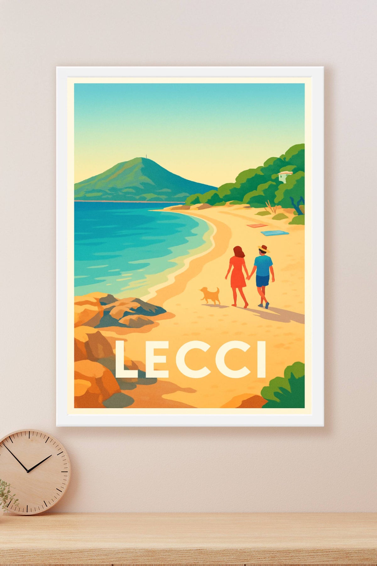 Affiche Lecci — Balade romantique en bord de mer · poster d'art de Lecci