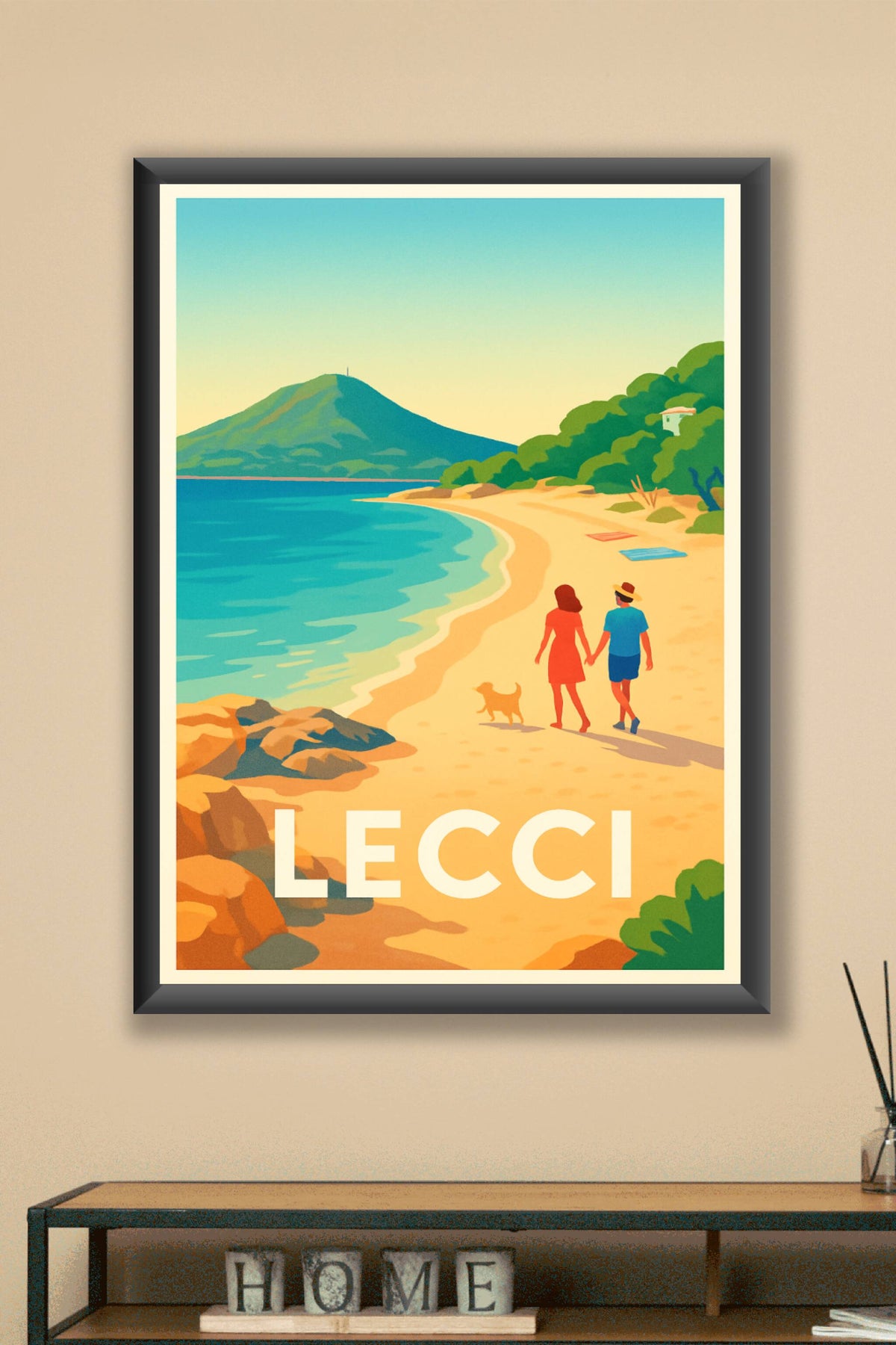 Affiche Lecci — Balade romantique en bord de mer · poster d'art de Lecci