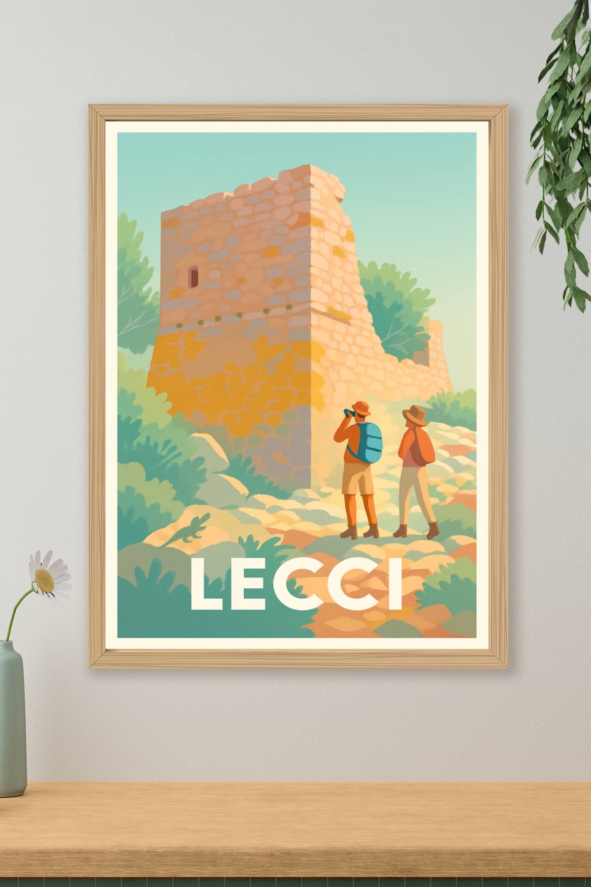 Affiche Lecci — Explorez la beauté naturelle et historique · poster d'art de Lecci