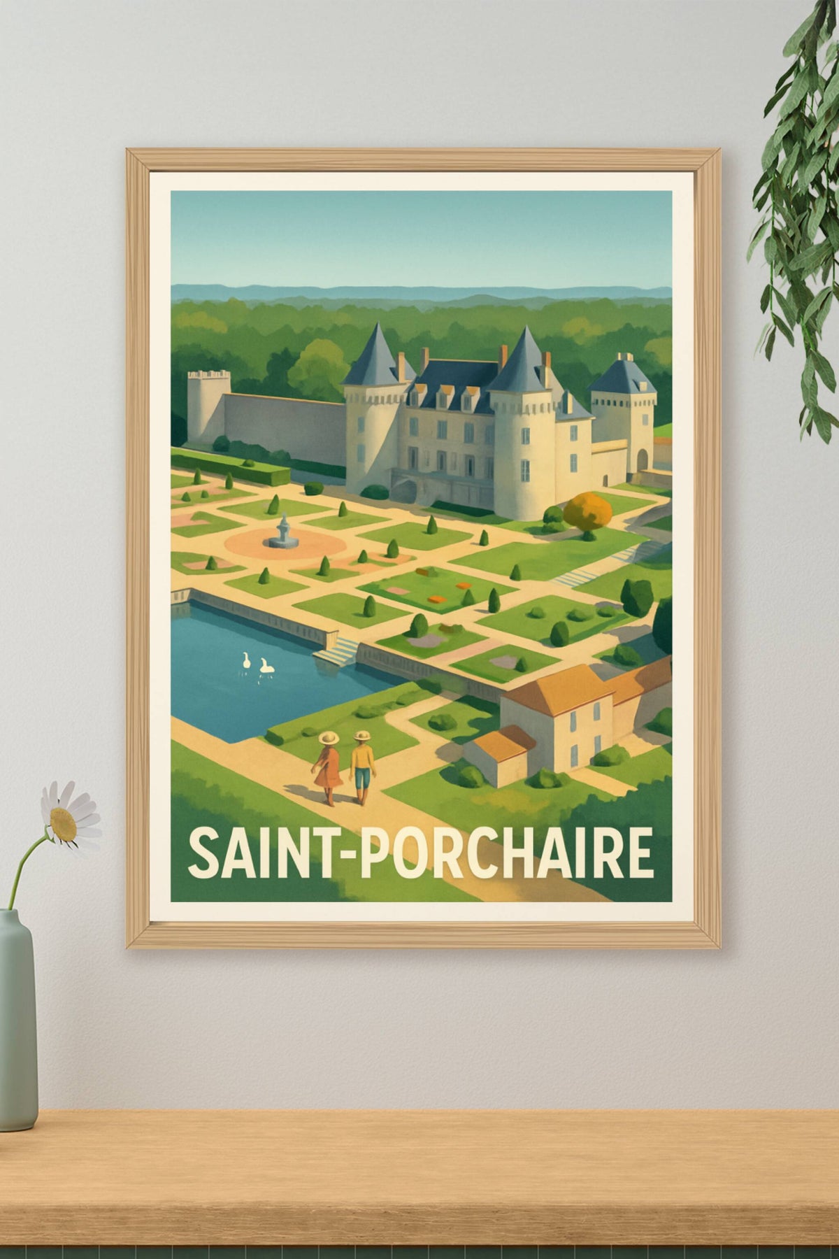 Affiche Saint-Porchaire — Élégance et Sérénité au Château · poster d'art de Saint-Porchaire