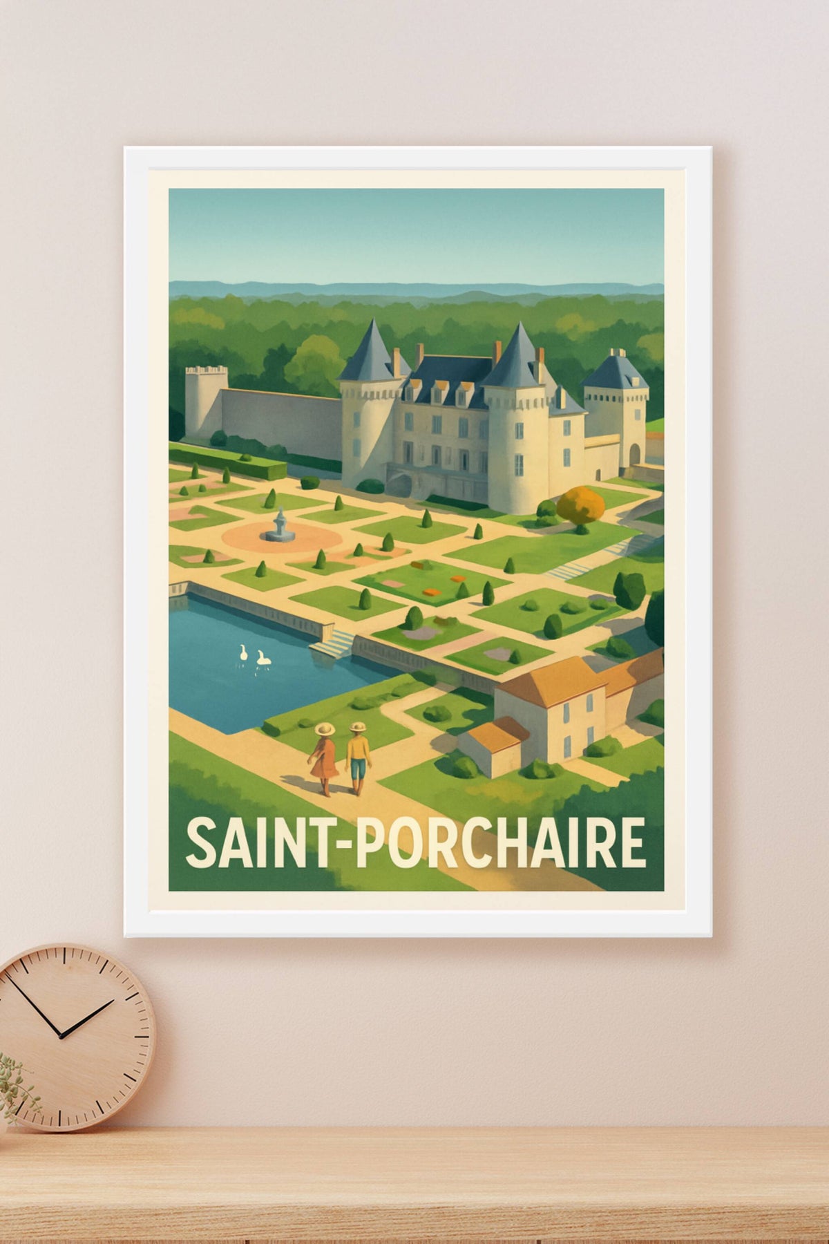 Affiche Saint-Porchaire — Élégance et Sérénité au Château · poster d'art de Saint-Porchaire