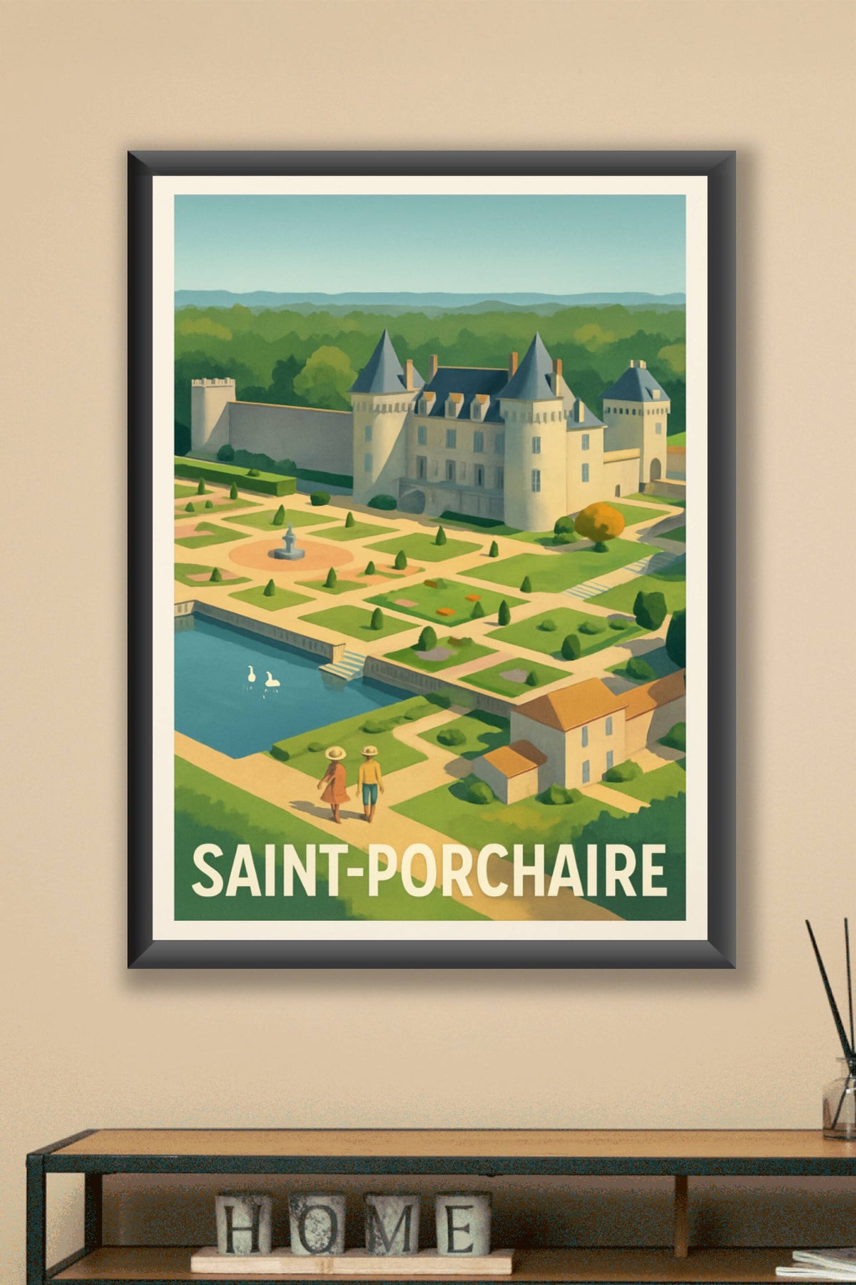Affiche Saint-Porchaire — Élégance et Sérénité au Château · poster d'art de Saint-Porchaire