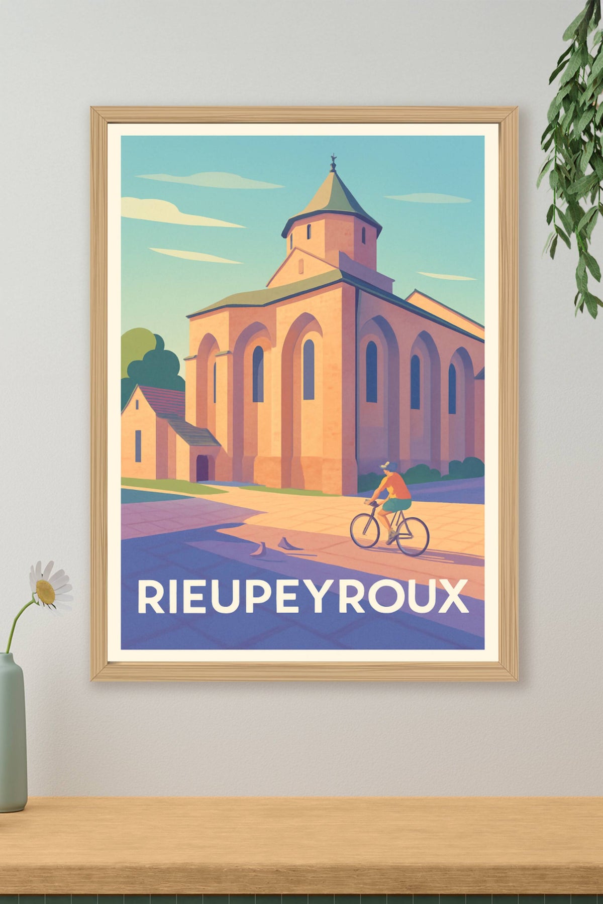 Affiche Rieupeyroux — Douceur et Sérénité en Pays Rouergat · poster d'art de Rieupeyroux