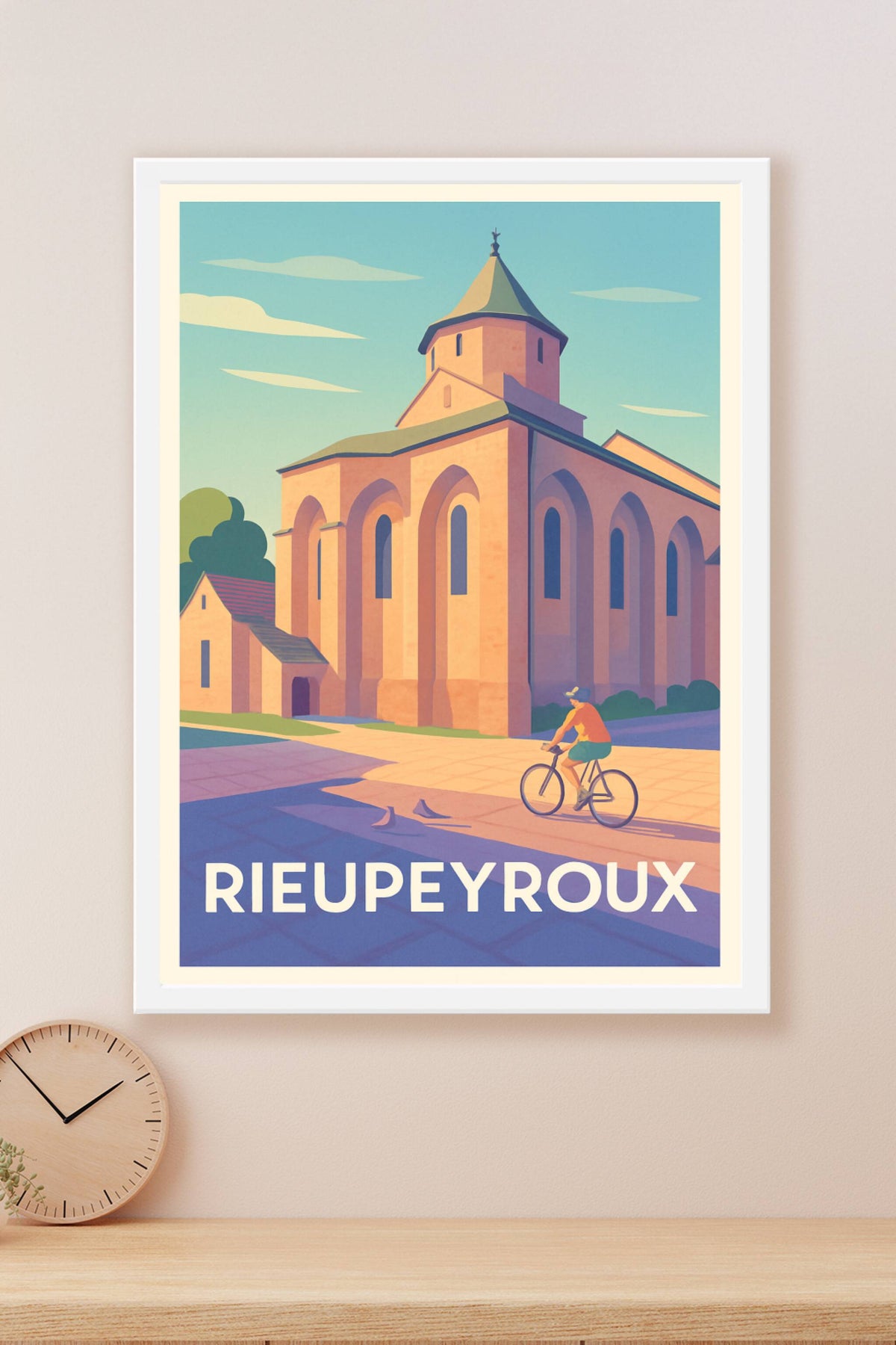 Affiche Rieupeyroux — Douceur et Sérénité en Pays Rouergat · poster d'art de Rieupeyroux