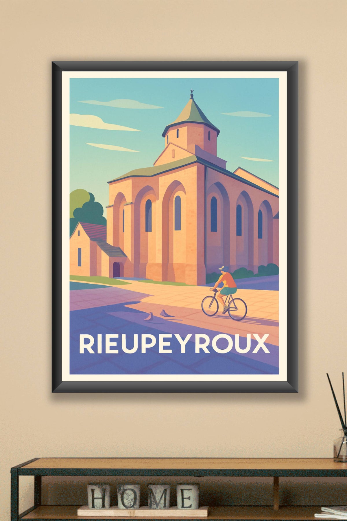 Affiche Rieupeyroux — Douceur et Sérénité en Pays Rouergat · poster d'art de Rieupeyroux