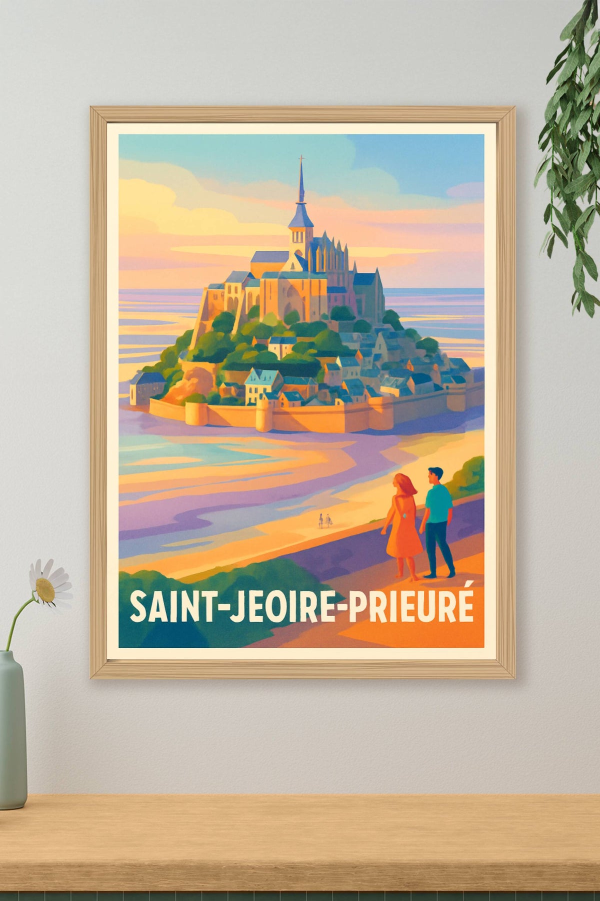 Affiche Saint-Jeoire-Prieuré — Émerveillement au crépuscule · poster d'art de Saint-Jeoire-Prieuré