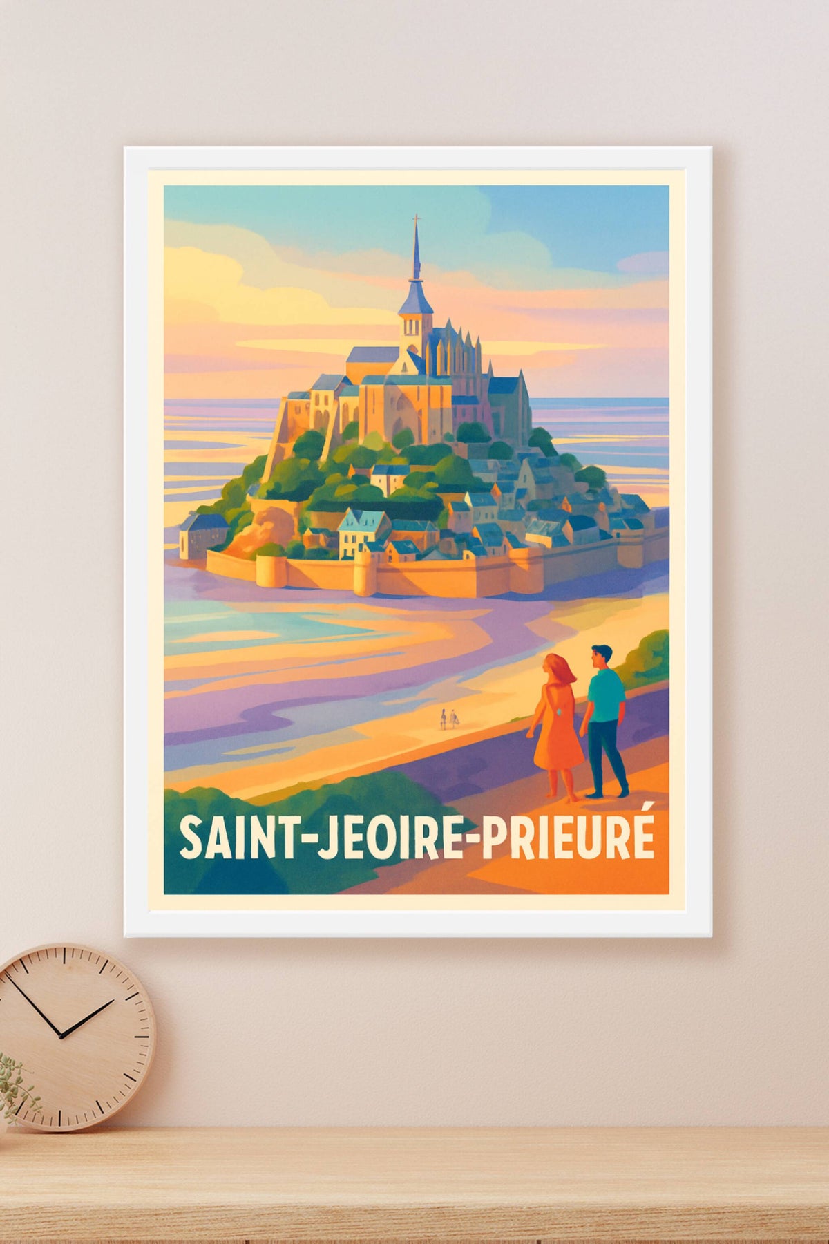 Affiche Saint-Jeoire-Prieuré — Émerveillement au crépuscule · poster d'art de Saint-Jeoire-Prieuré