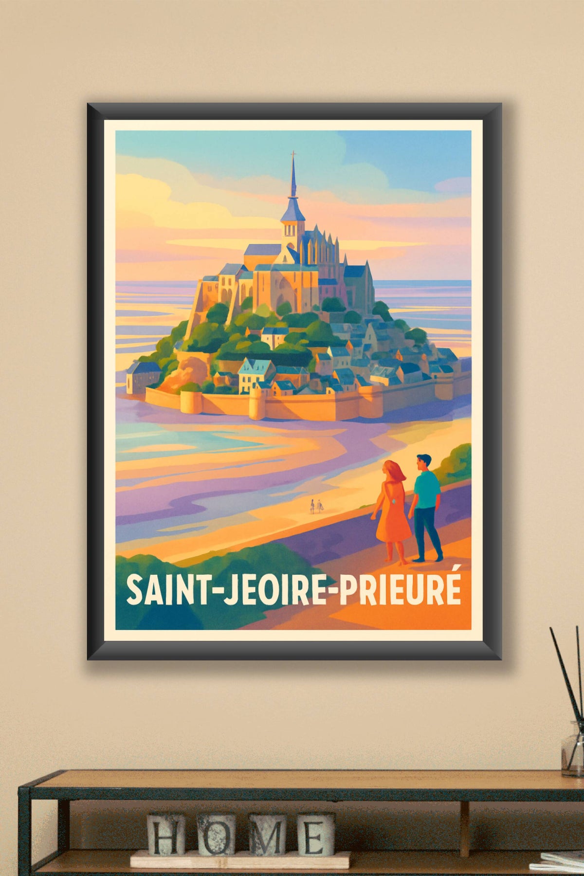 Affiche Saint-Jeoire-Prieuré — Émerveillement au crépuscule · poster d'art de Saint-Jeoire-Prieuré