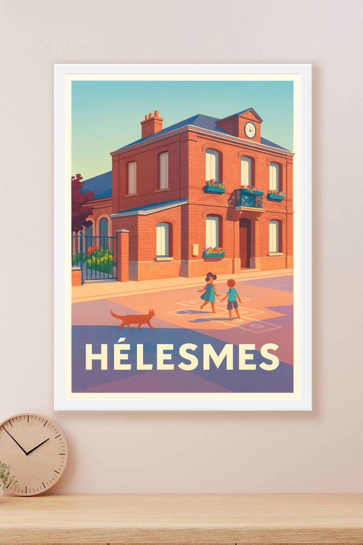 Affiche Hélésmes — Douceur de Vivre en Petite Ville · poster d'art de Hélésmes