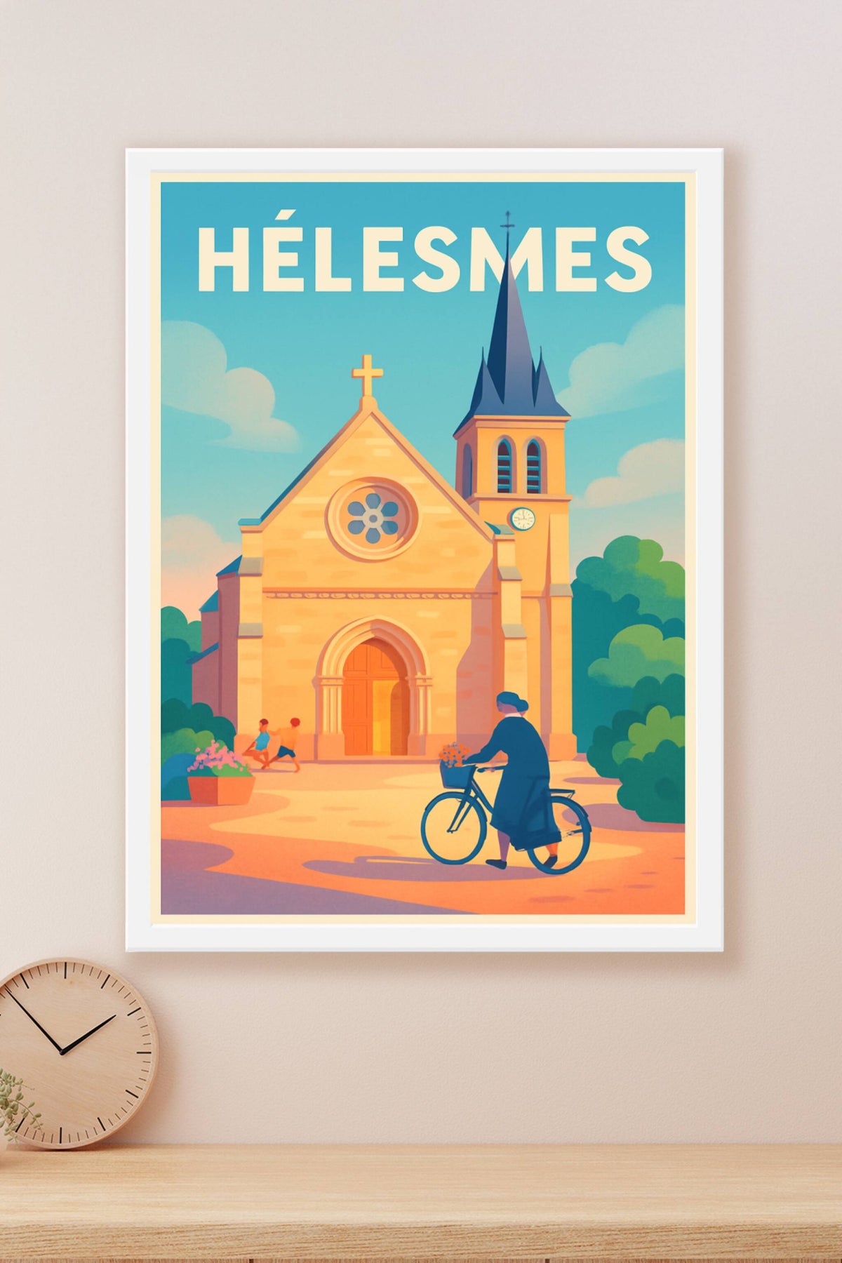 Affiche Hélésmes — Charme d'un village tranquille · poster d'art de Hélésmes