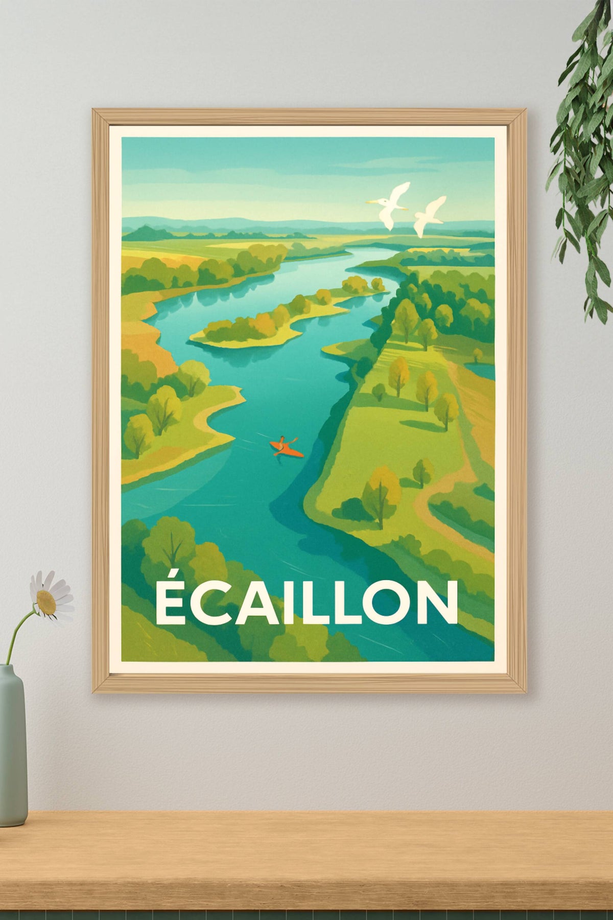 Affiche Écaillon — Évasion nature au fil de l'eau · poster d'art de Écaillon