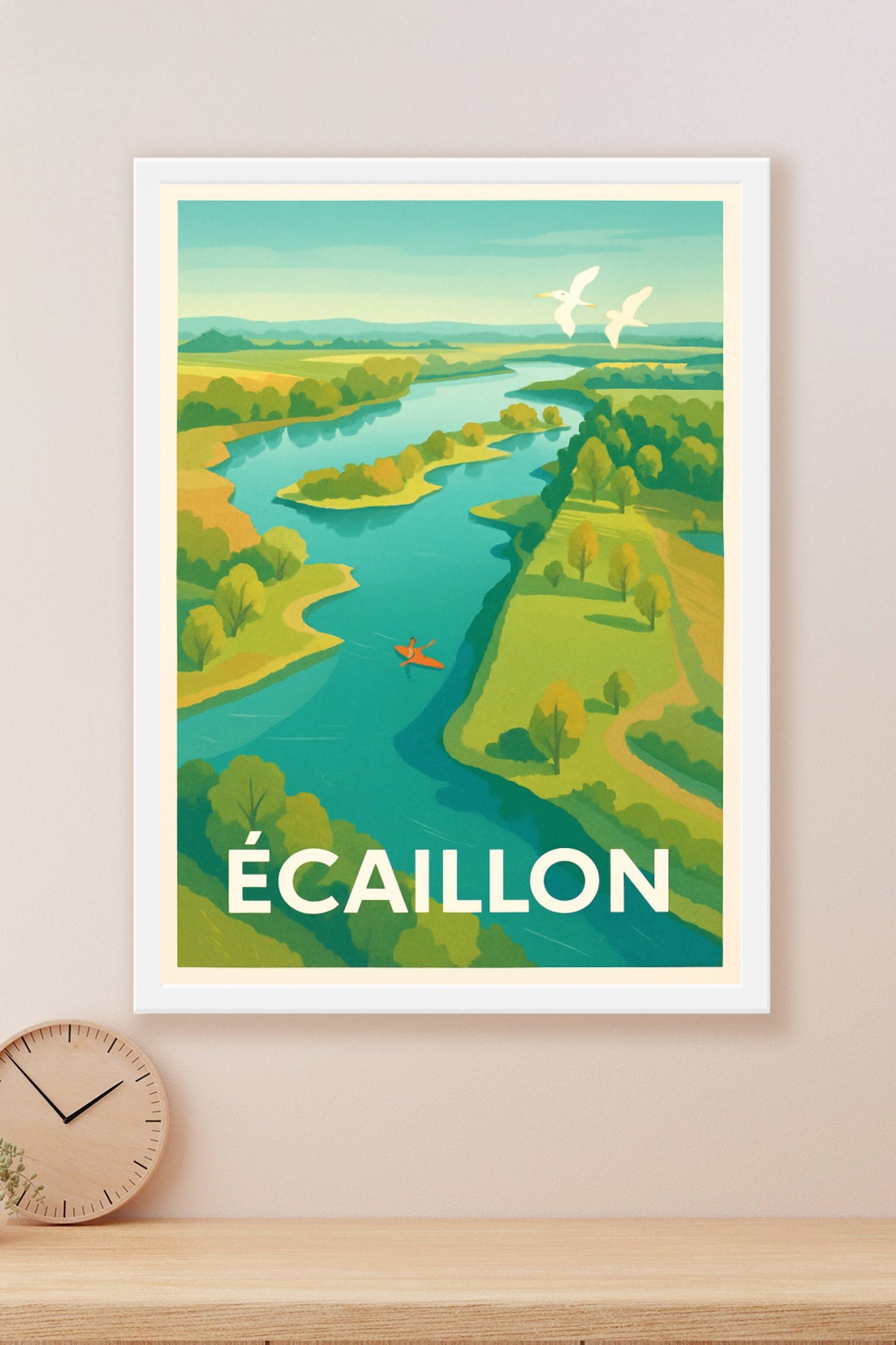 Affiche Écaillon — Évasion nature au fil de l'eau · poster d'art de Écaillon