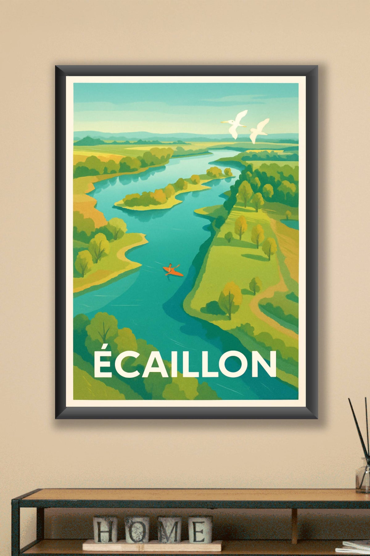 Affiche Écaillon — Évasion nature au fil de l'eau · poster d'art de Écaillon