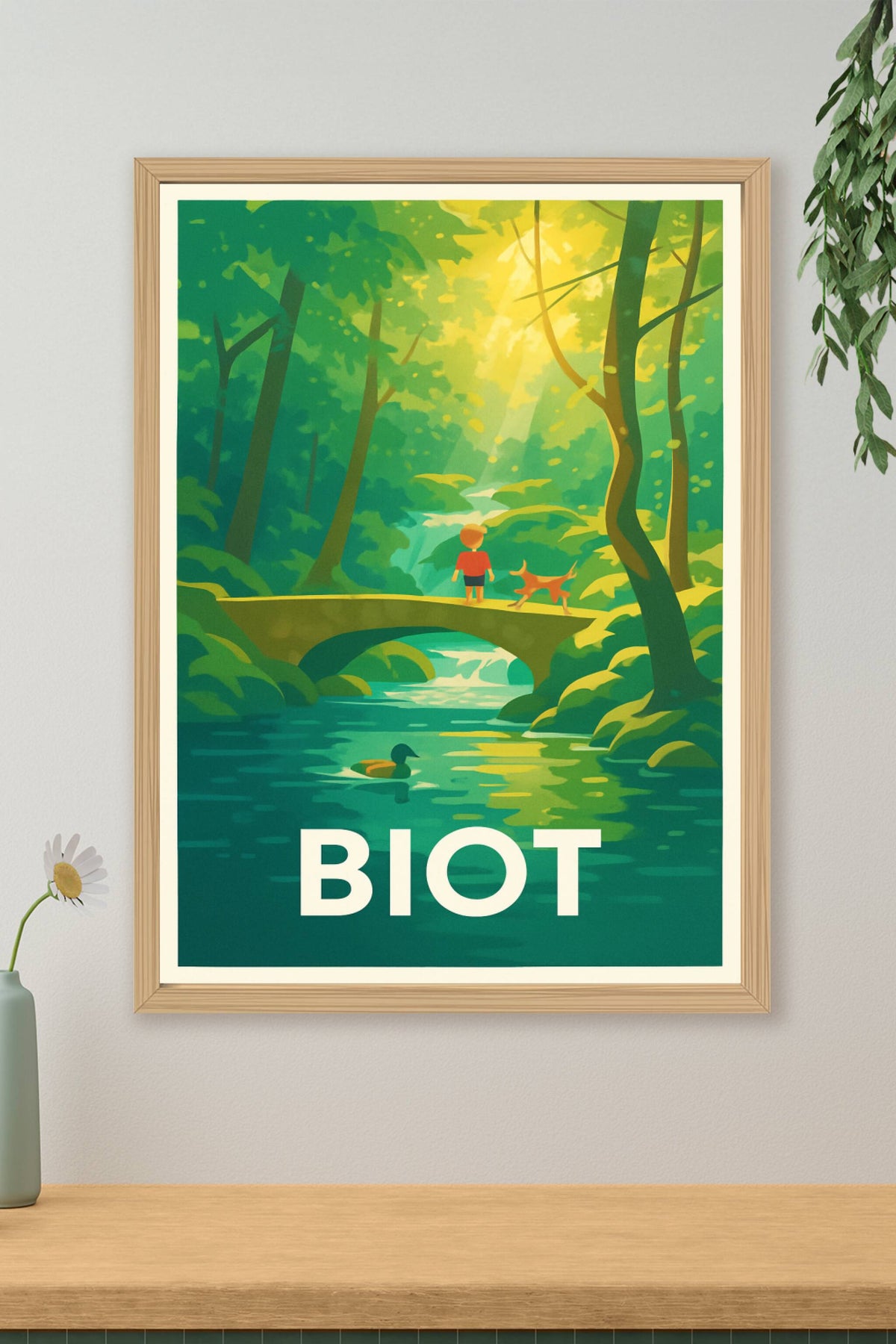 Affiche Biot — Échappée nature en douceur · poster d'art de Biot