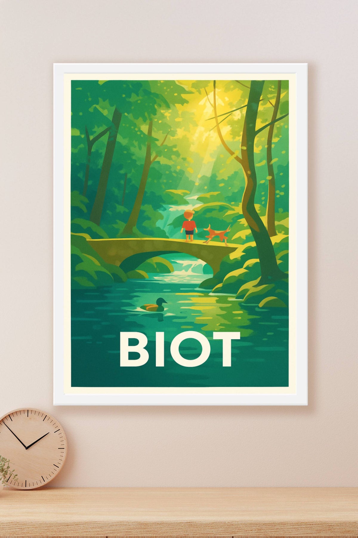 Affiche Biot — Échappée nature en douceur · poster d'art de Biot