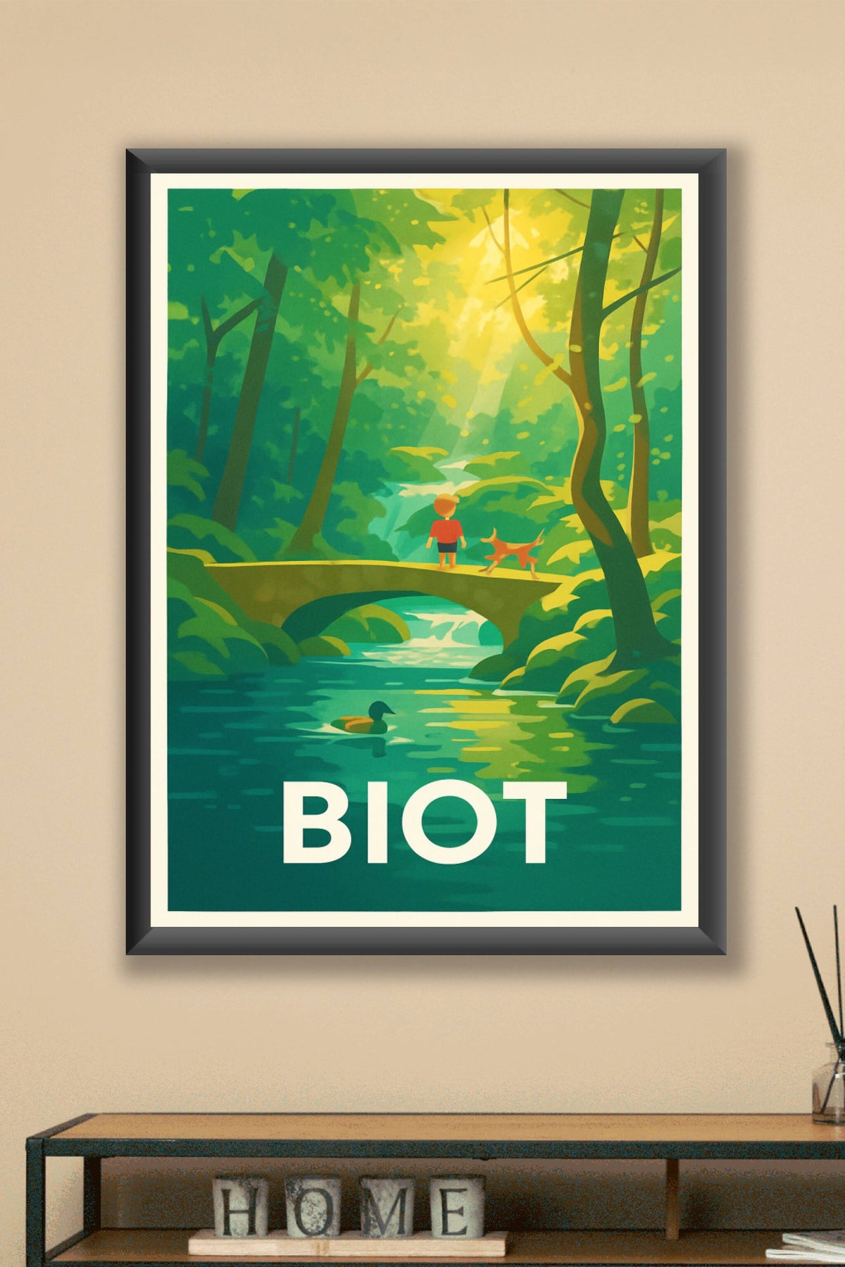 Affiche Biot — Échappée nature en douceur · poster d'art de Biot