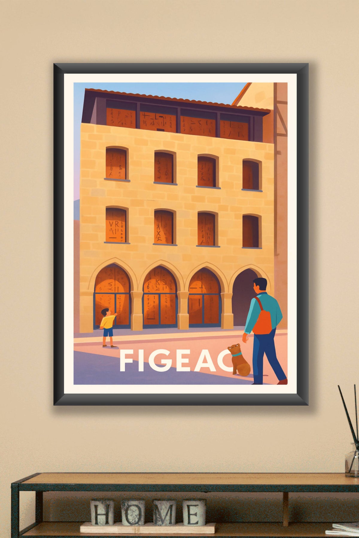 Affiche Figeac — Une plongée au cœur de l'histoire médiévale · poster d'art de Figeac