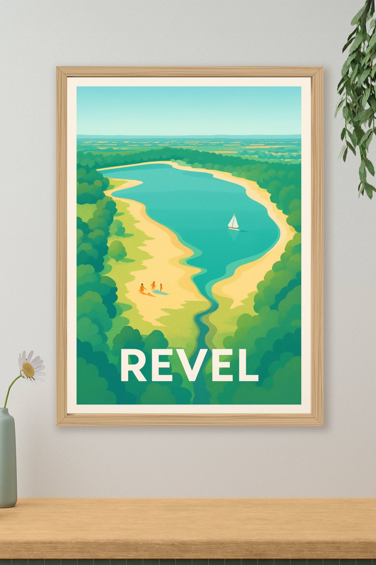 Affiche Revel — Évasion Nature au Lac · poster d'art de Revel