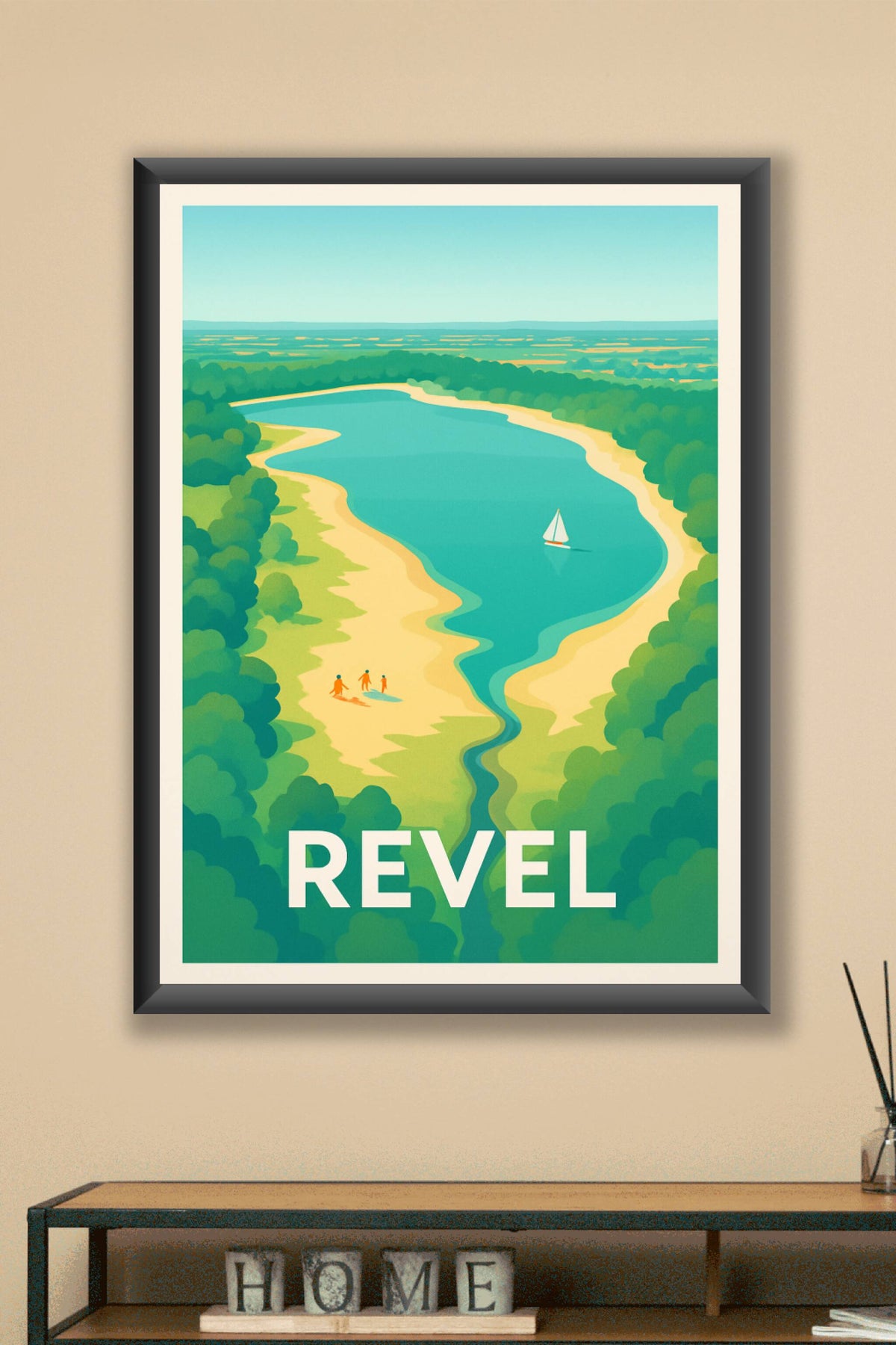 Affiche Revel — Évasion Nature au Lac · poster d'art de Revel