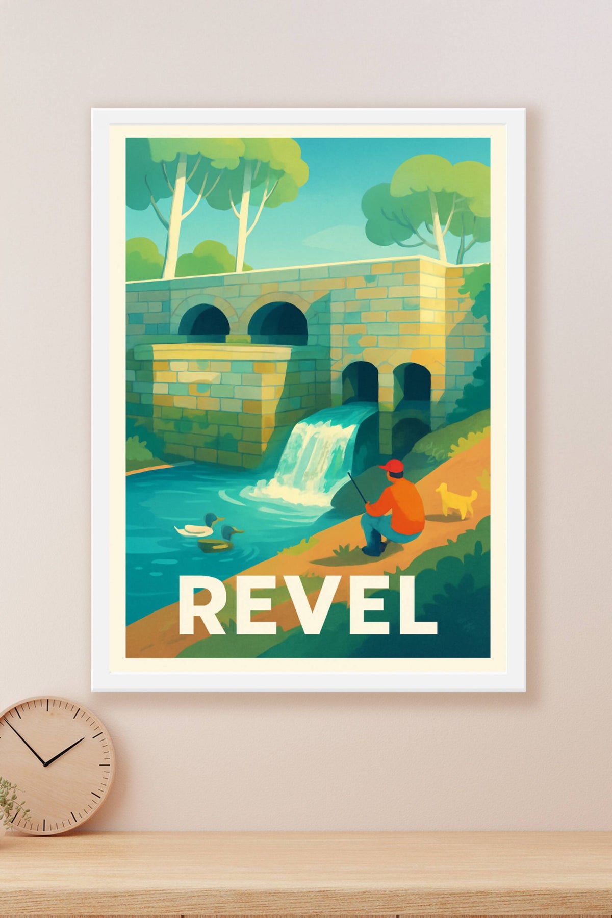 Affiche Revel — Tranquillité au fil de l'eau · poster d'art de Revel