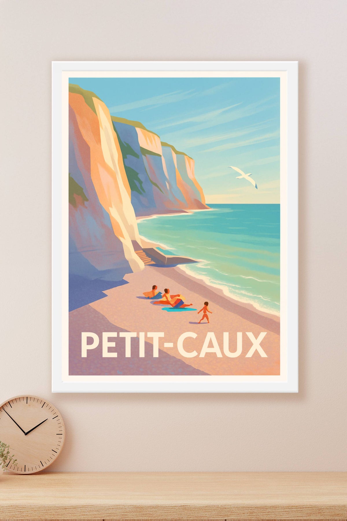 Affiche Petit-Caux — L'évasion au bord des falaises idylliques · poster d'art de Petit-Caux