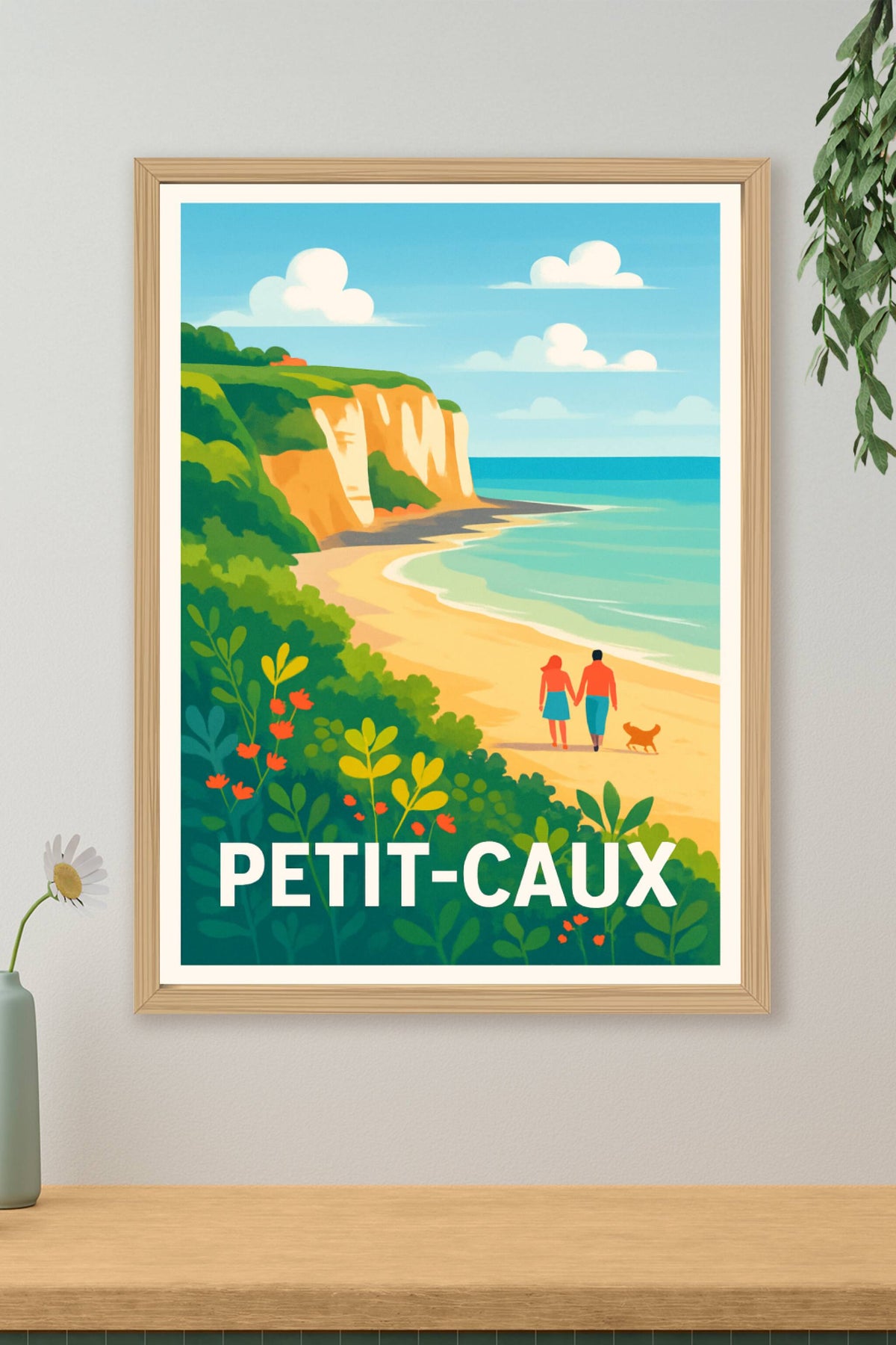 Affiche Petit-Caux — Évasion et nature en bord de mer · poster d'art de Petit-Caux