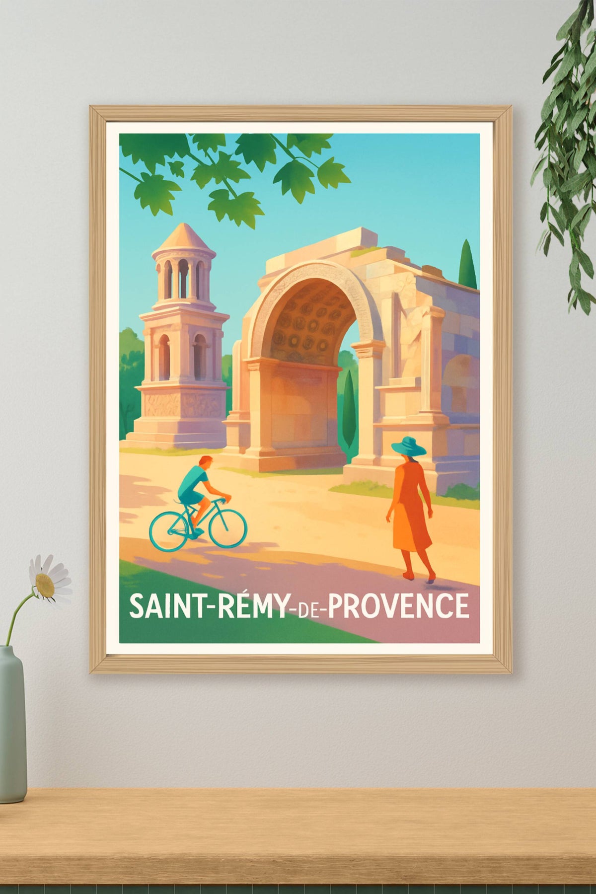Affiche Saint-Rémy-de-Provence — Un charme provençal intemporel · poster d'art de Saint-Rémy-de-Provence