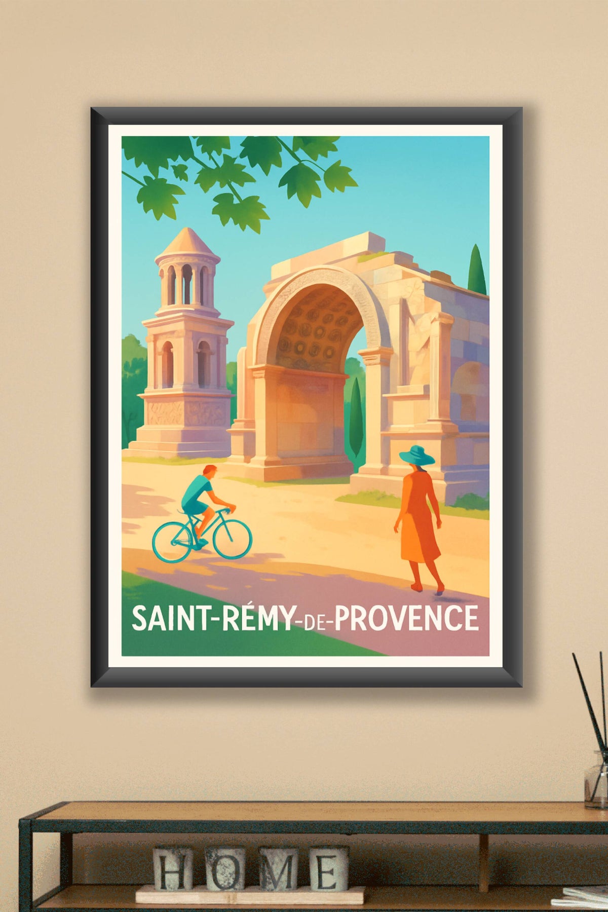 Affiche Saint-Rémy-de-Provence — Un charme provençal intemporel · poster d'art de Saint-Rémy-de-Provence
