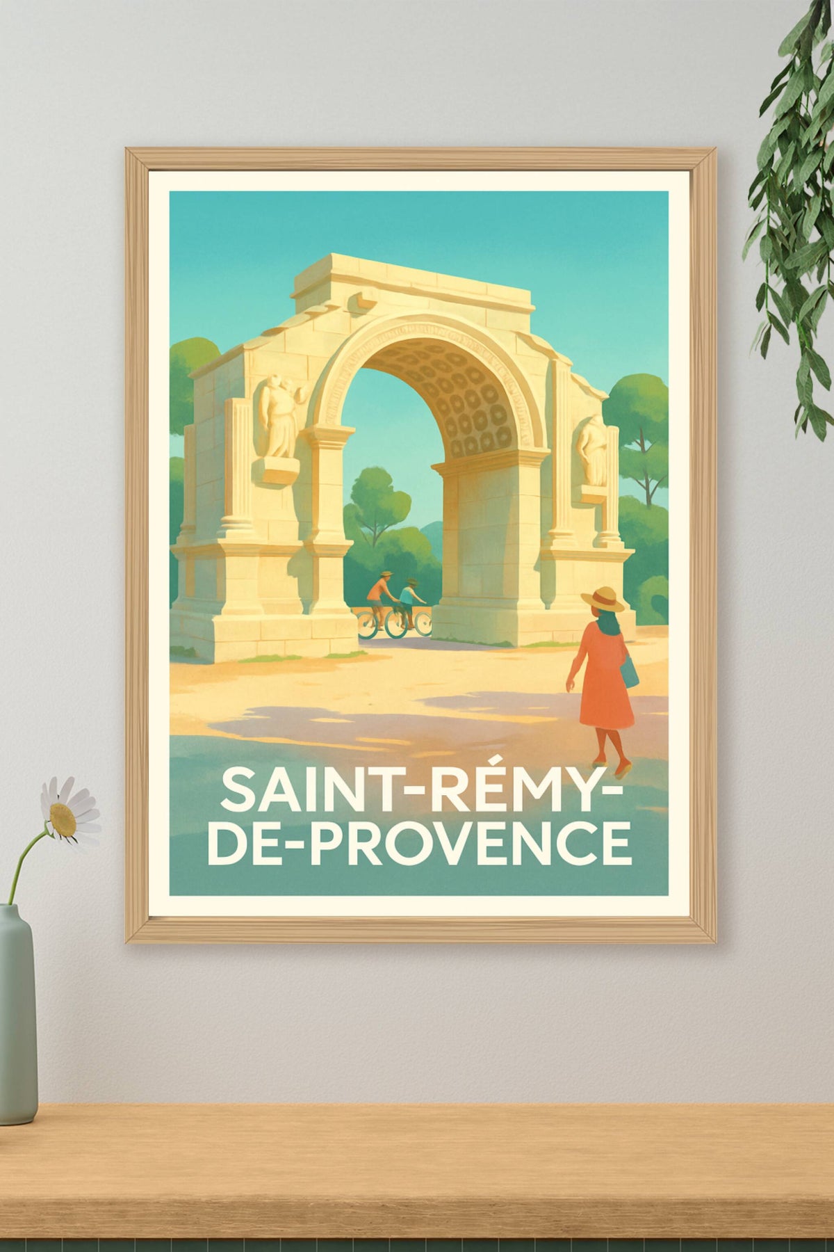 Affiche Saint-Rémy-de-Provence — L'élégance intemporelle en Provence · poster d'art de Saint-Rémy-de-Provence