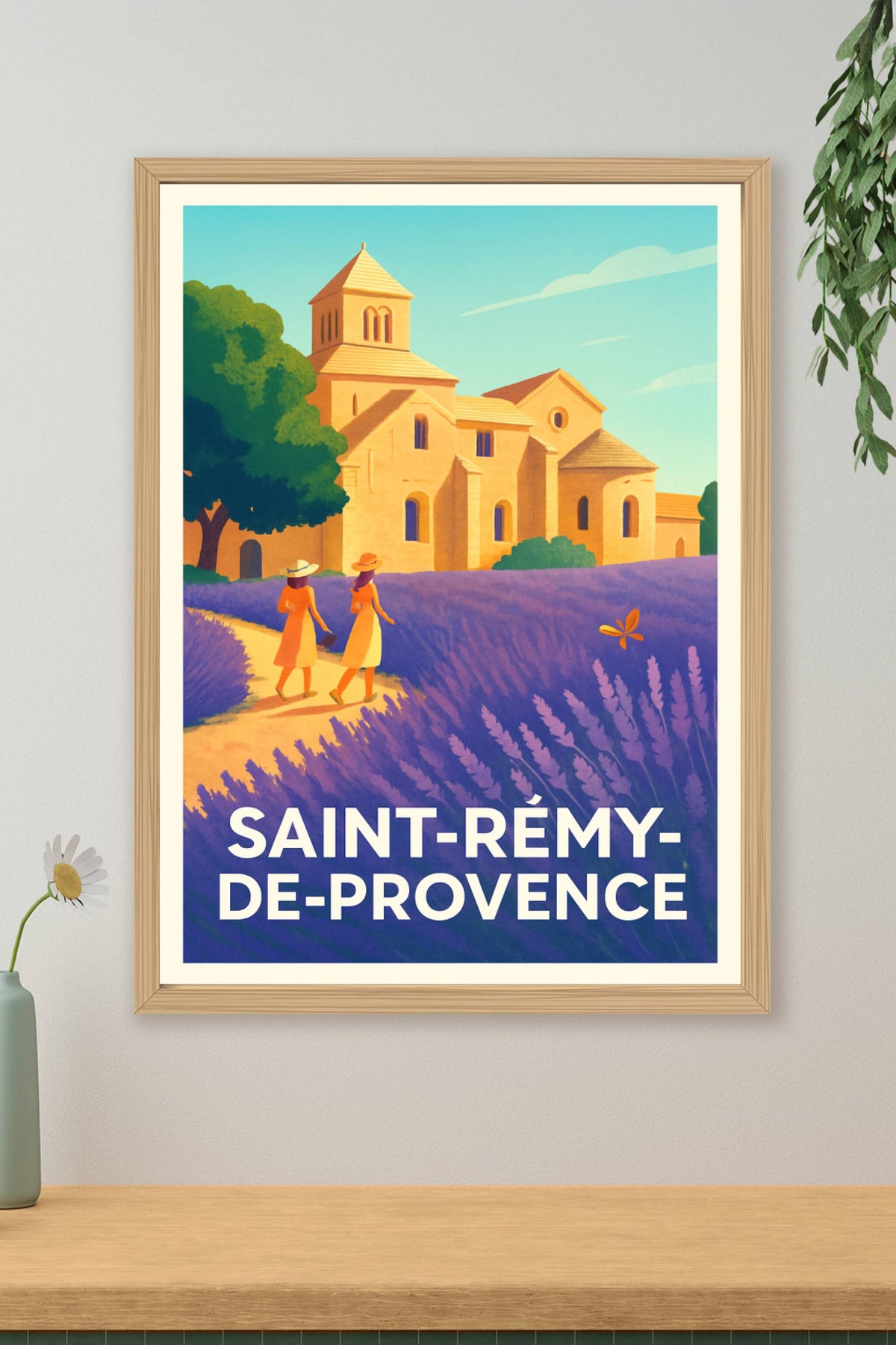 Affiche Saint-Rémy-de-Provence — Charme et douceur provençale · poster d'art de Saint-Rémy-de-Provence