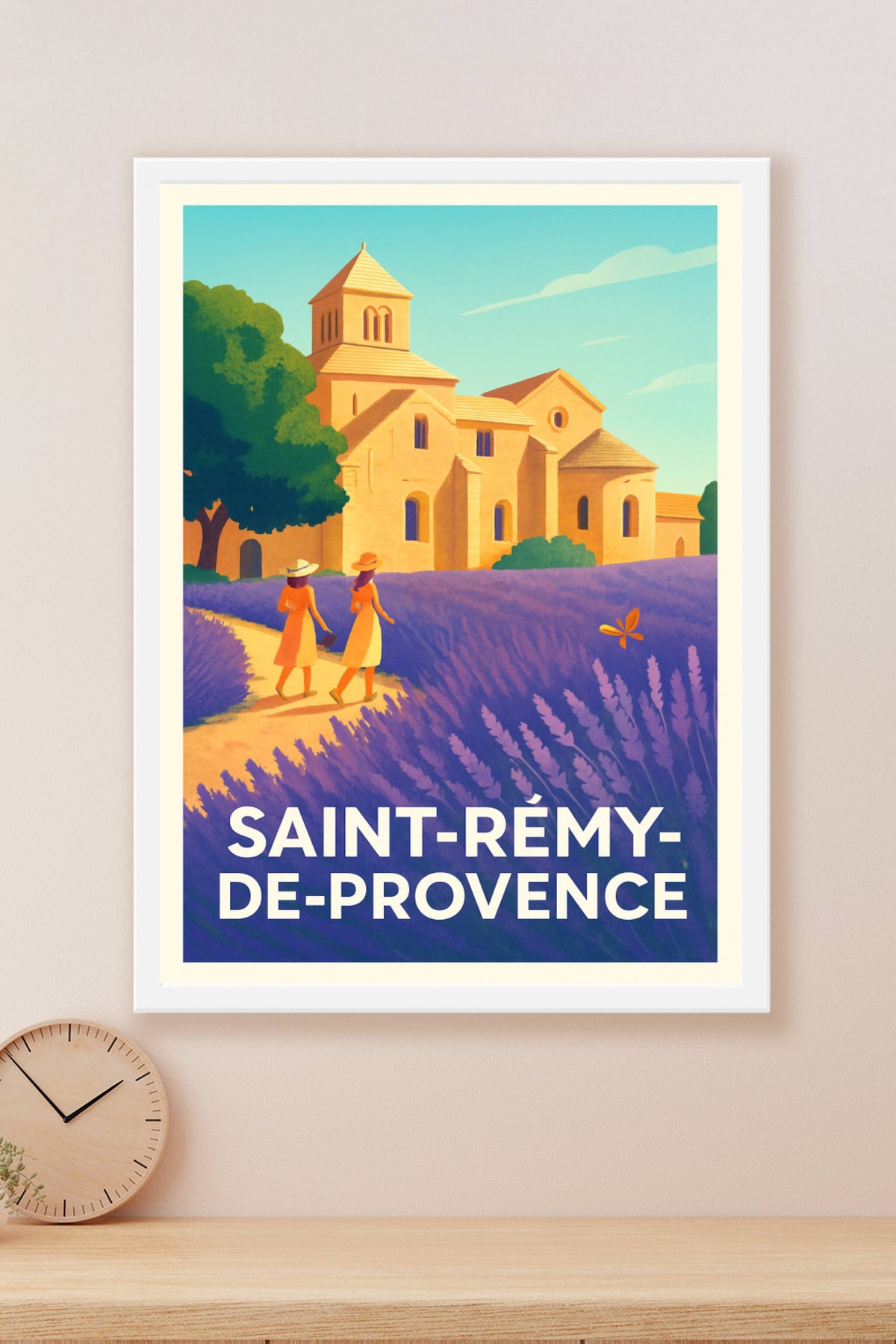 Affiche Saint-Rémy-de-Provence — Charme et douceur provençale · poster d'art de Saint-Rémy-de-Provence