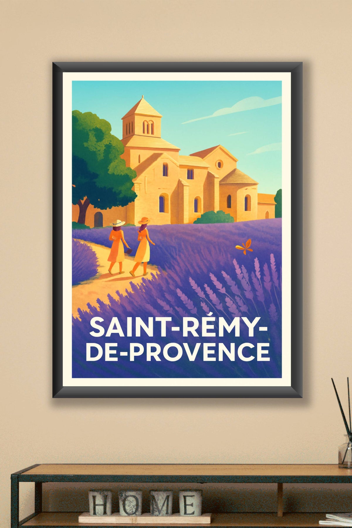 Affiche Saint-Rémy-de-Provence — Charme et douceur provençale · poster d'art de Saint-Rémy-de-Provence