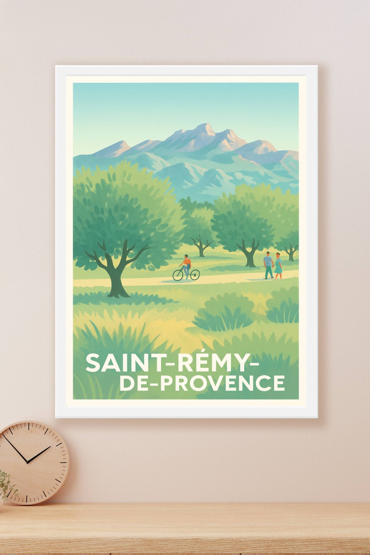 Affiche Saint-Rémy-de-Provence — Promenade bucolique au cœur de la nature · poster d'art de Saint-Rémy-de-Provence
