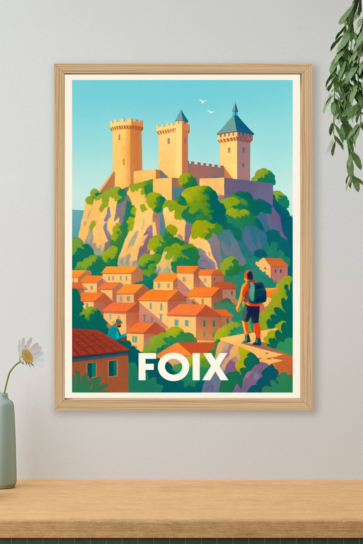 Affiche Foix — L'escapade médiévale incontournable · poster d'art de Foix