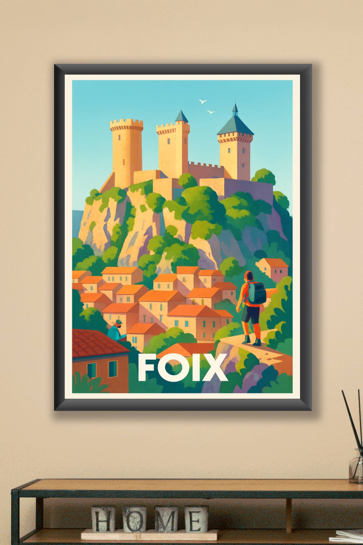 Affiche Foix — L'escapade médiévale incontournable · poster d'art de Foix