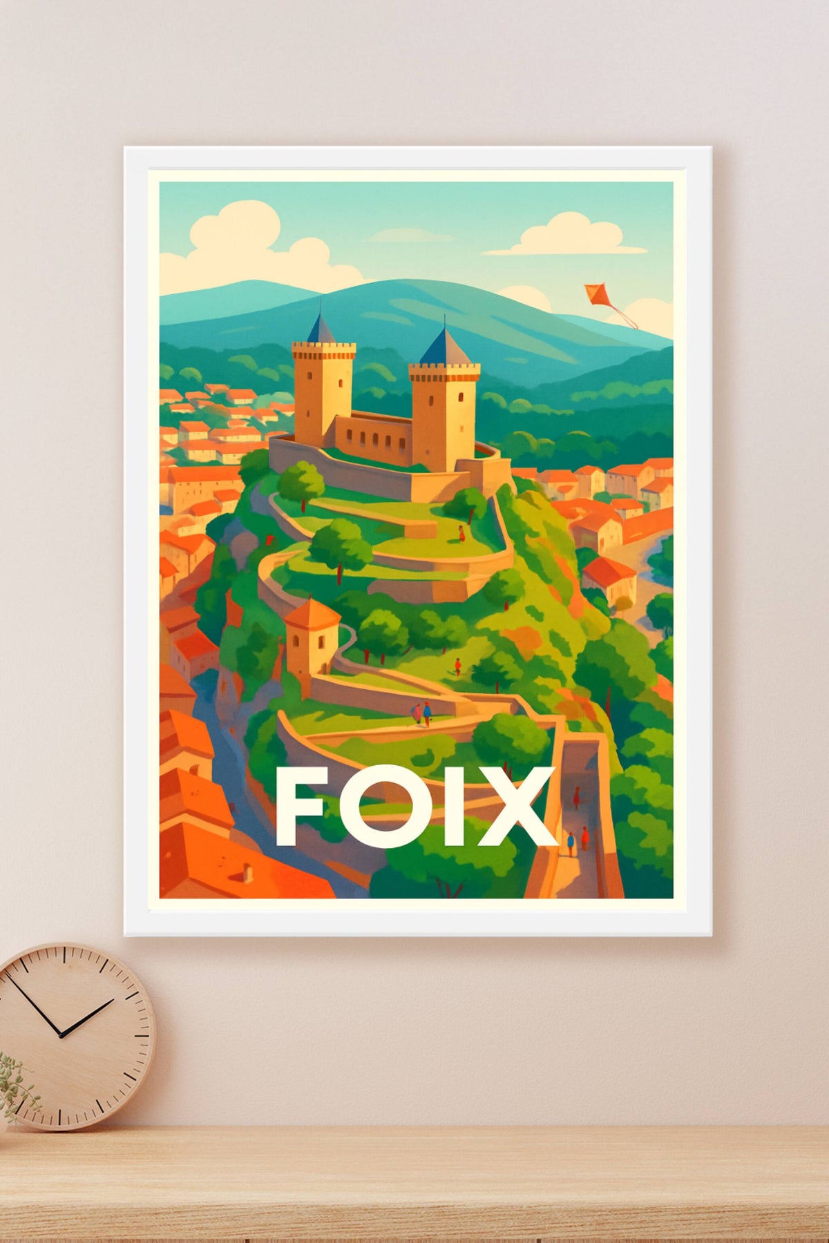 Affiche Foix — L'élégance médiévale au cœur de l'Ariège · poster d'art de Foix