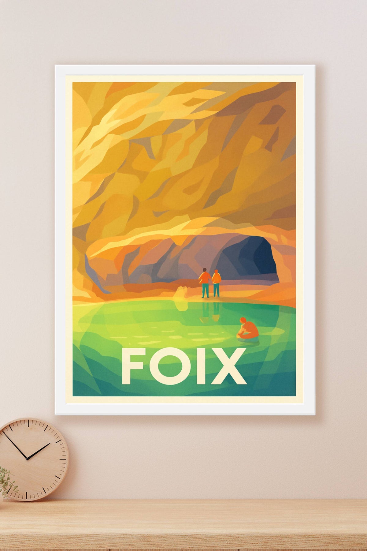 Affiche Foix — Émerveillement au cœur des grottes naturelles · poster d'art de Foix
