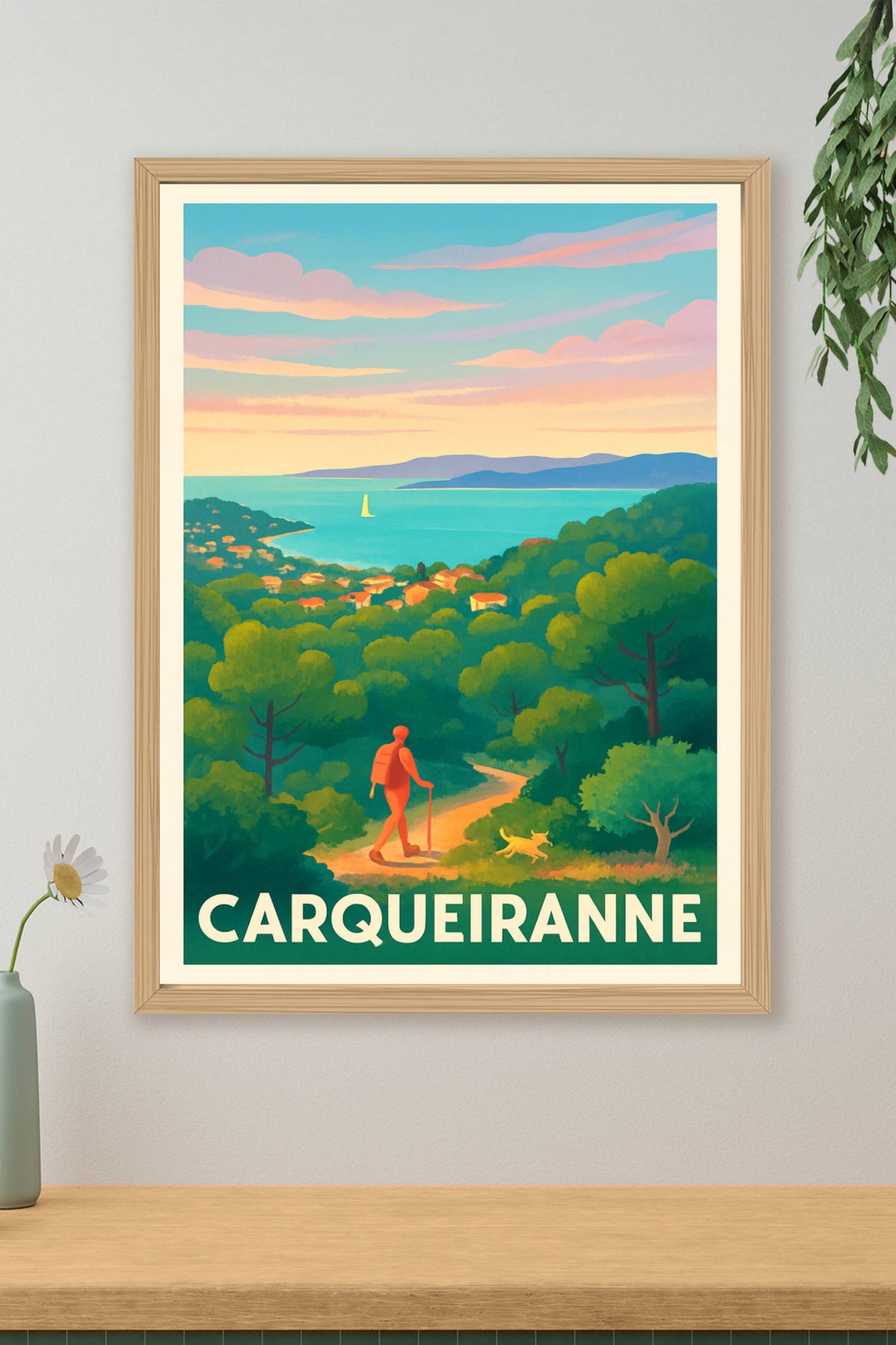 Affiche Carqueiranne — Évasion Nature et Littoral Provençal · poster d'art de Carqueiranne