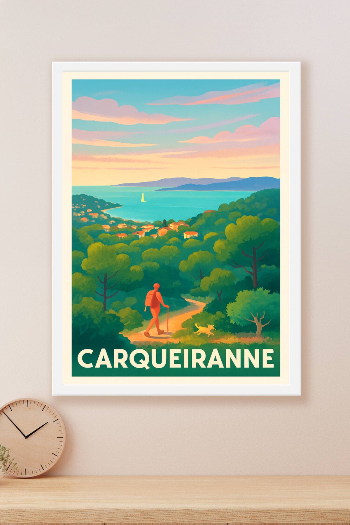Affiche Carqueiranne — Évasion Nature et Littoral Provençal · poster d'art de Carqueiranne