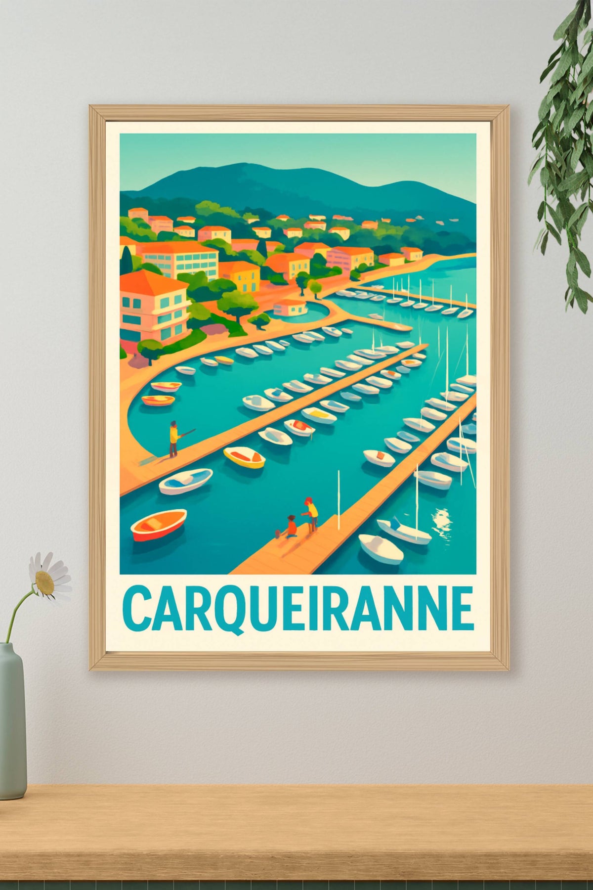 Affiche Carqueiranne — Escapade en bord de mer · poster d'art de Carqueiranne