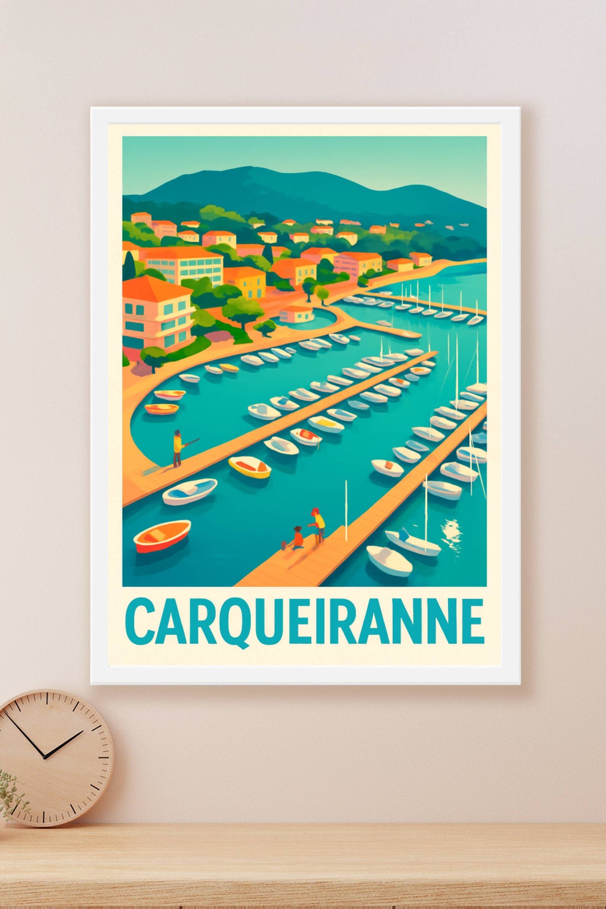 Affiche Carqueiranne — Escapade en bord de mer · poster d'art de Carqueiranne