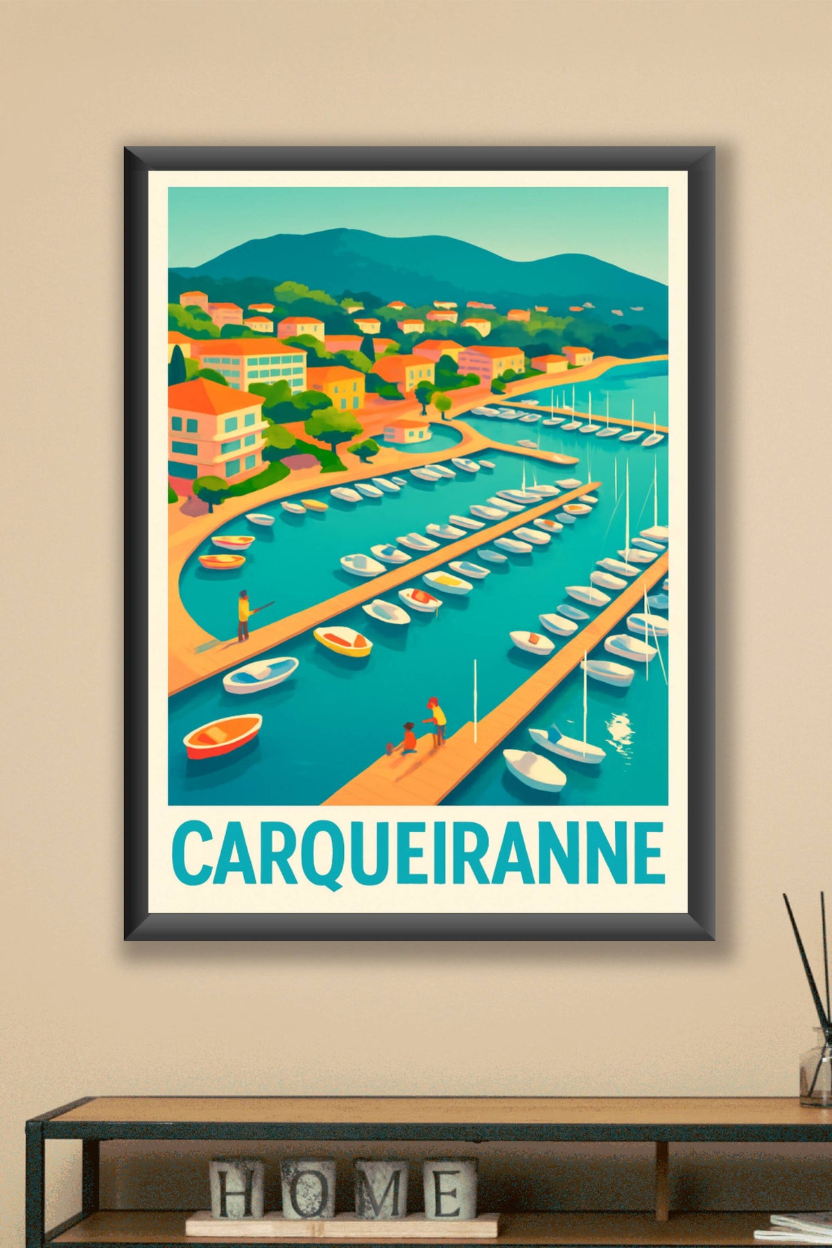 Affiche Carqueiranne — Escapade en bord de mer · poster d'art de Carqueiranne