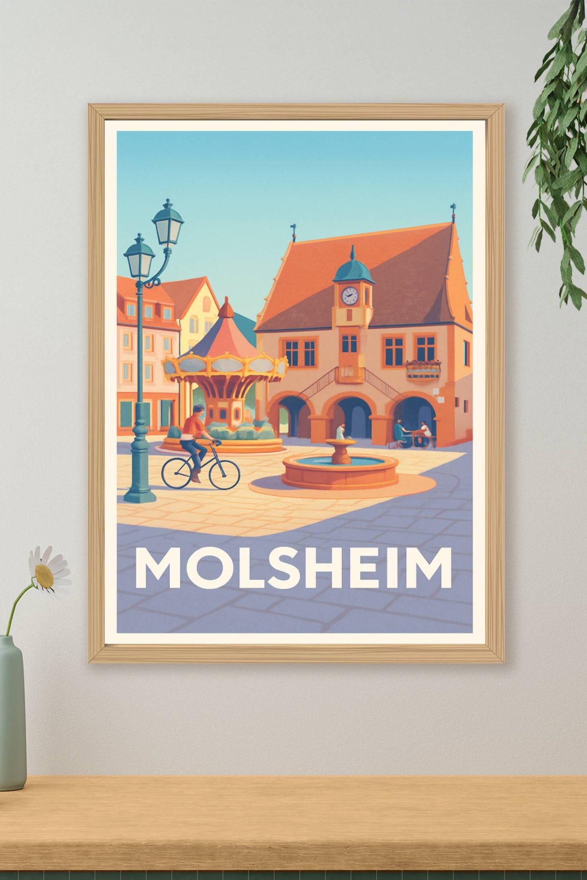 Affiche Molsheim — Charme et douceur alsacienne au cœur de la ville · poster d'art de Molsheim