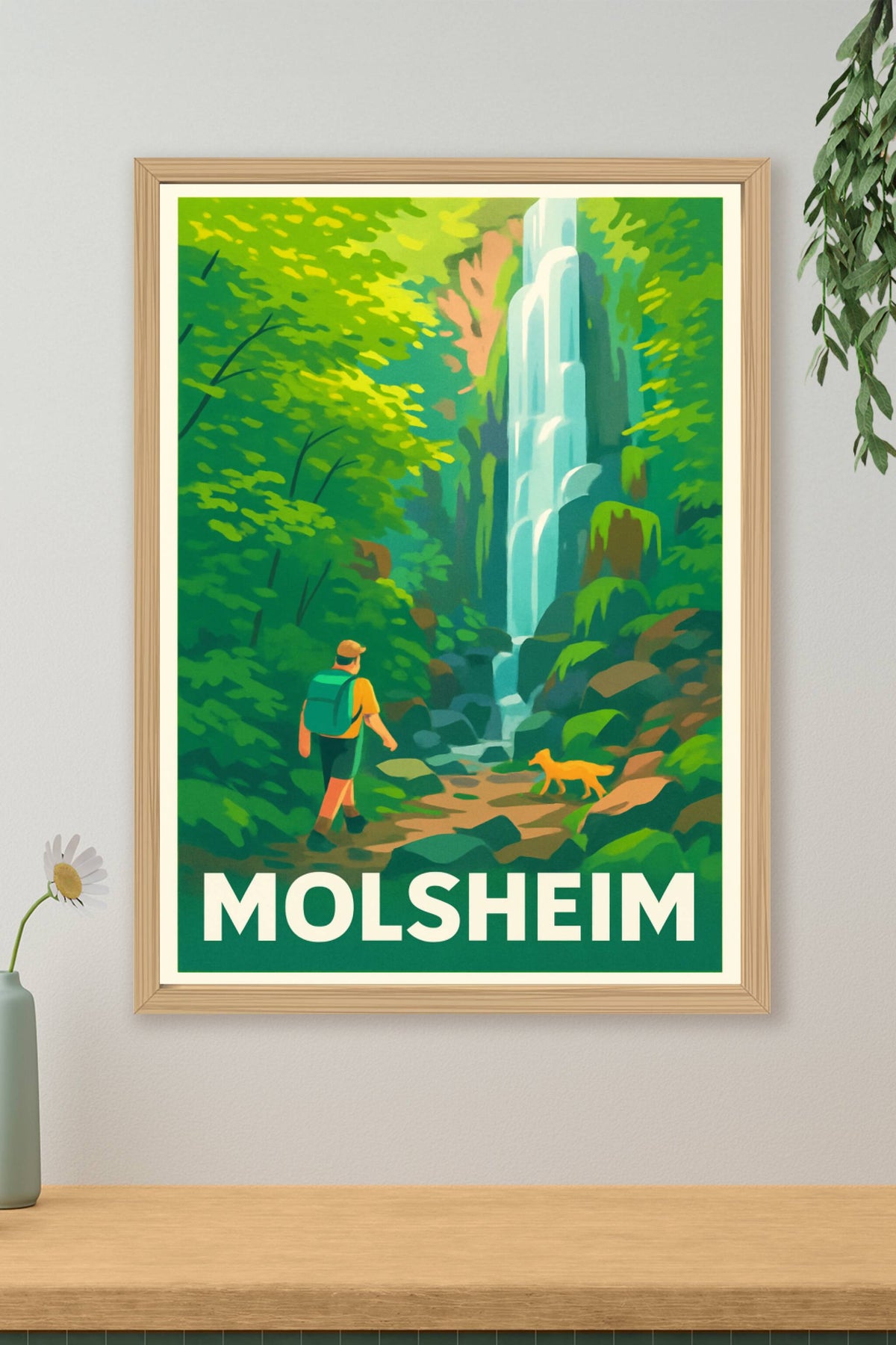 Affiche Molsheim — Évasion nature et cascades rafraîchissantes · poster d'art de Molsheim