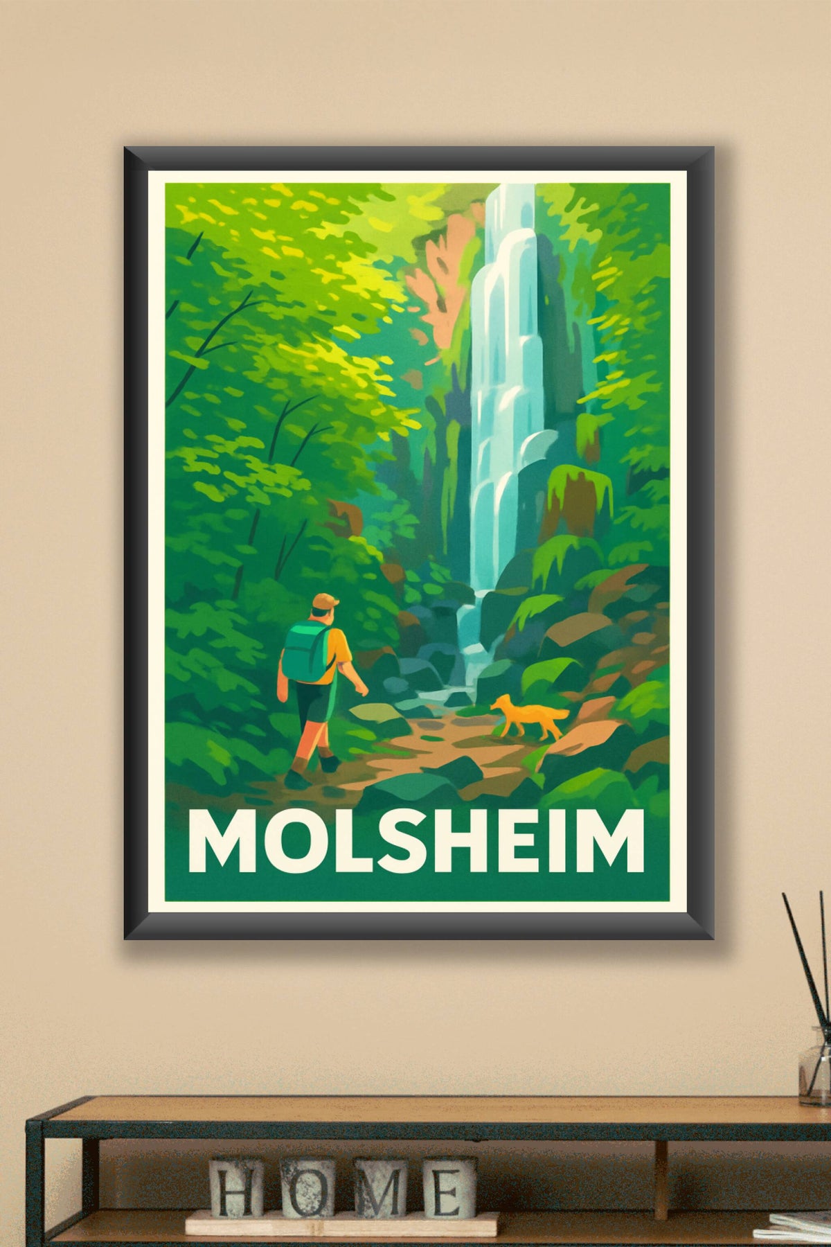 Affiche Molsheim — Évasion nature et cascades rafraîchissantes · poster d'art de Molsheim