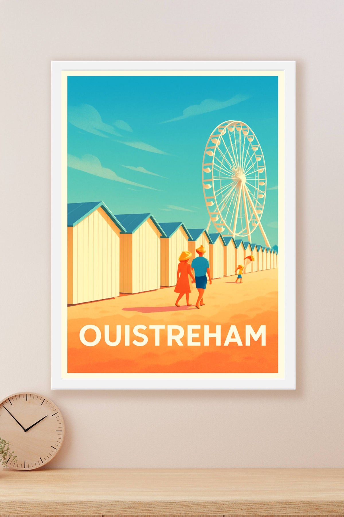 Affiche Ouistreham — Charme balnéaire et grande roue emblématique · poster d'art de Ouistreham