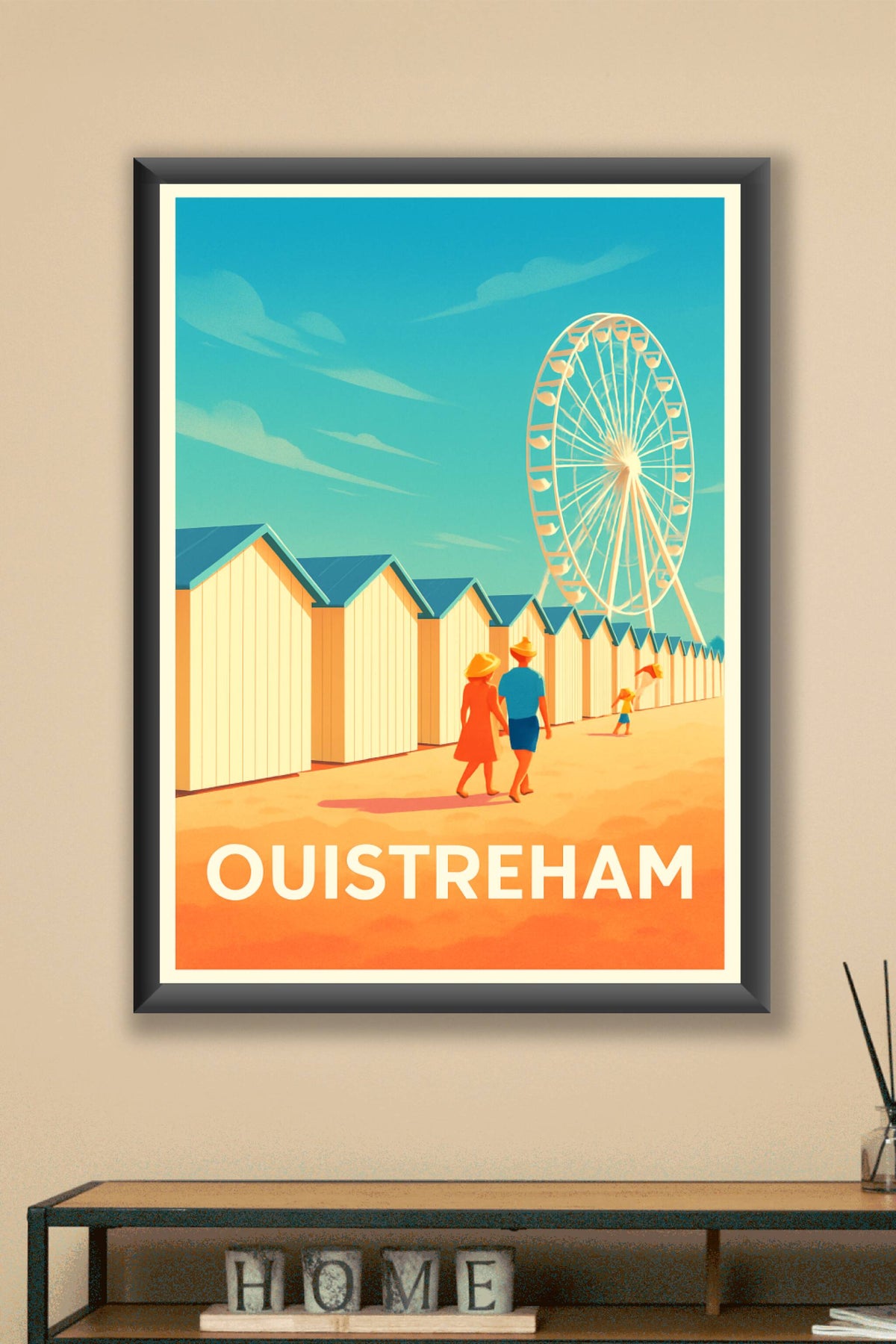 Affiche Ouistreham — Charme balnéaire et grande roue emblématique · poster d'art de Ouistreham